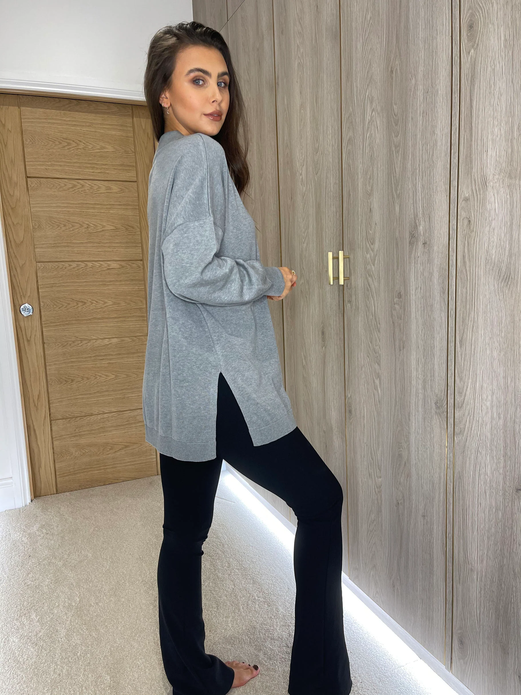 Grey Rugby Style Top in Grey Marl - Image 2