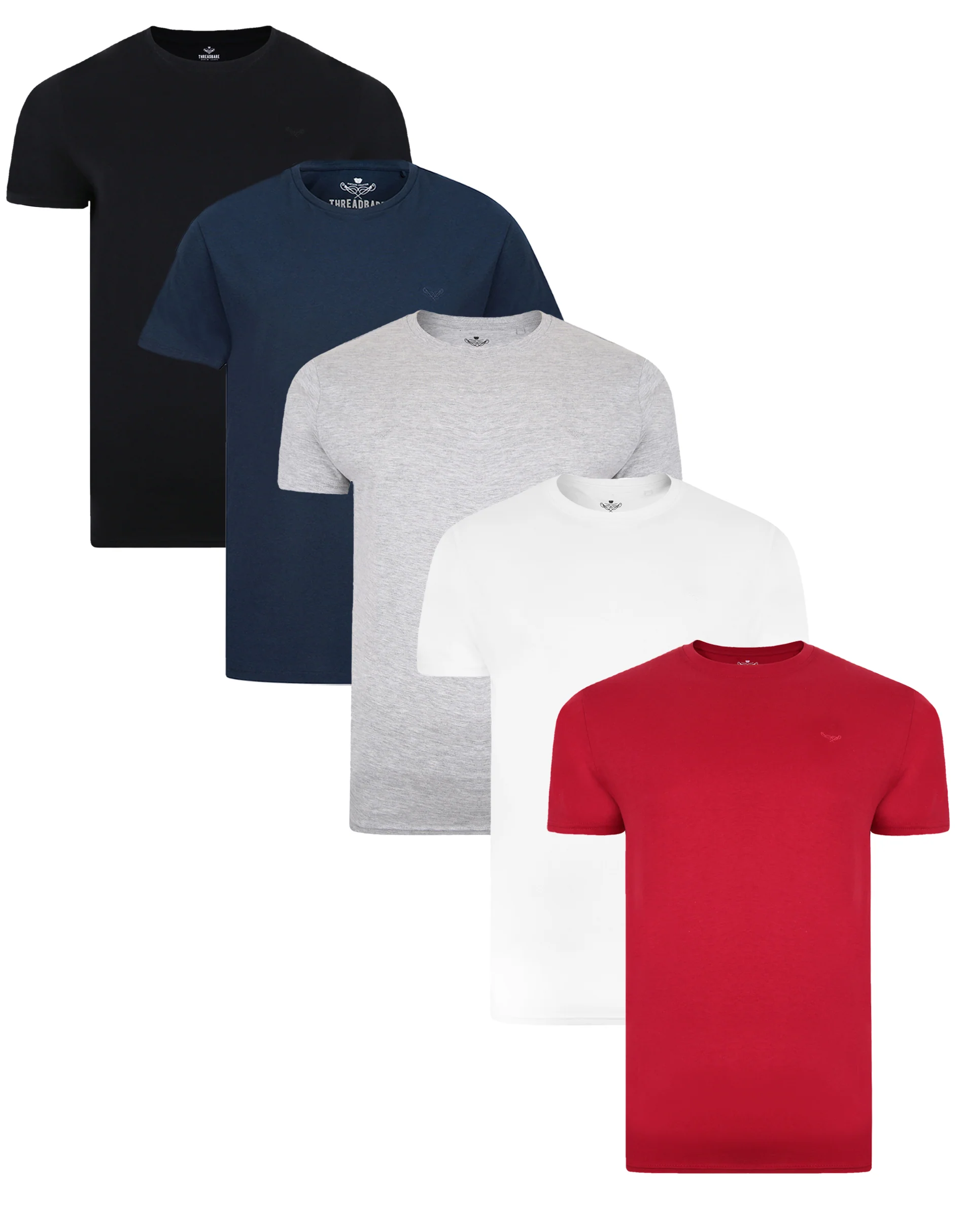 5 Pack Assorted Cotton Rich Short Sleeve T-Shirts