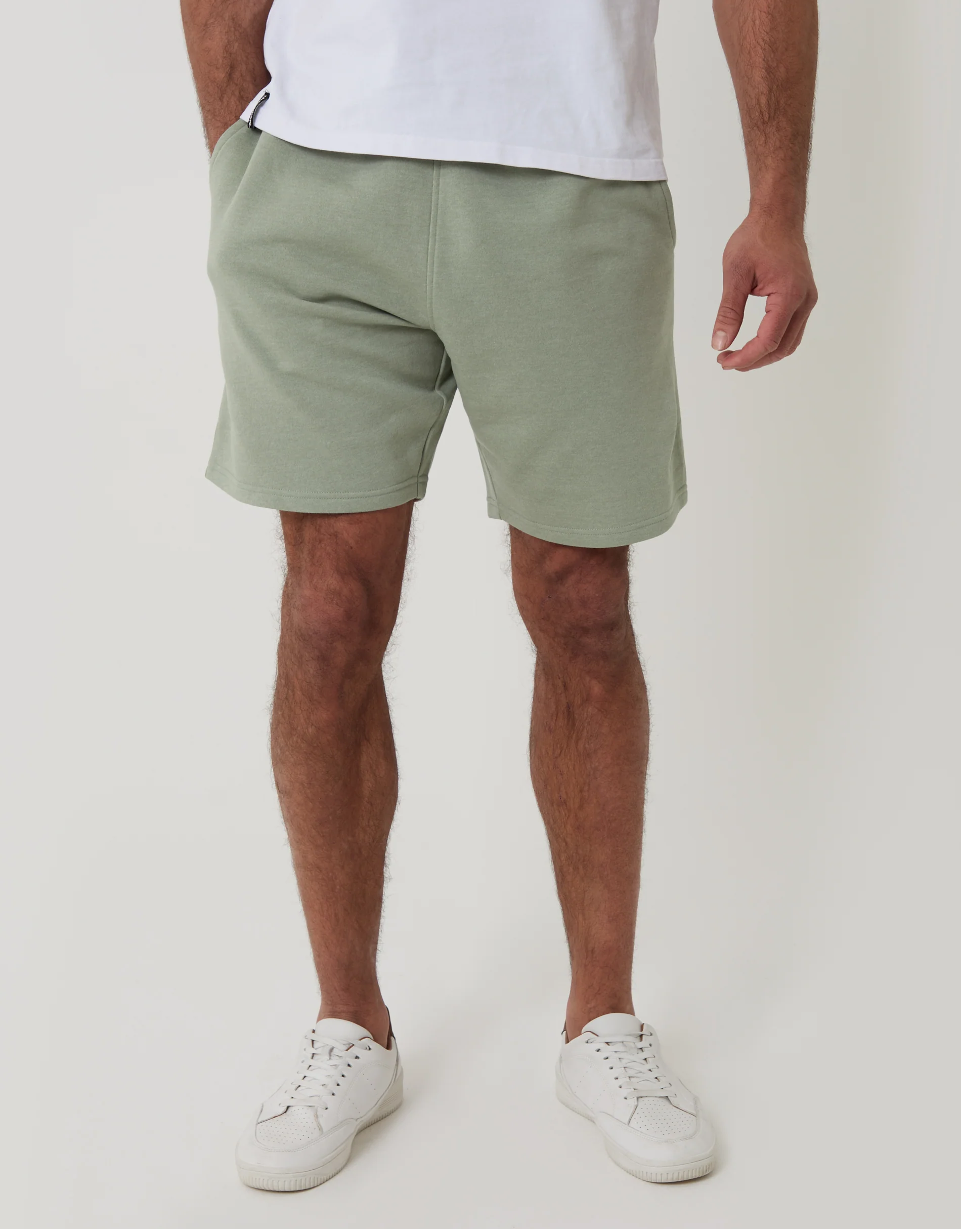 Sweat Shorts in Sage Green - Image 2
