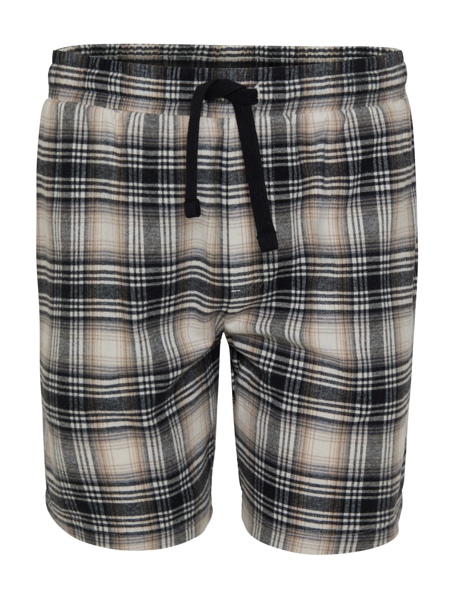 Shortie Pyjama Set in Black Check - Image 5