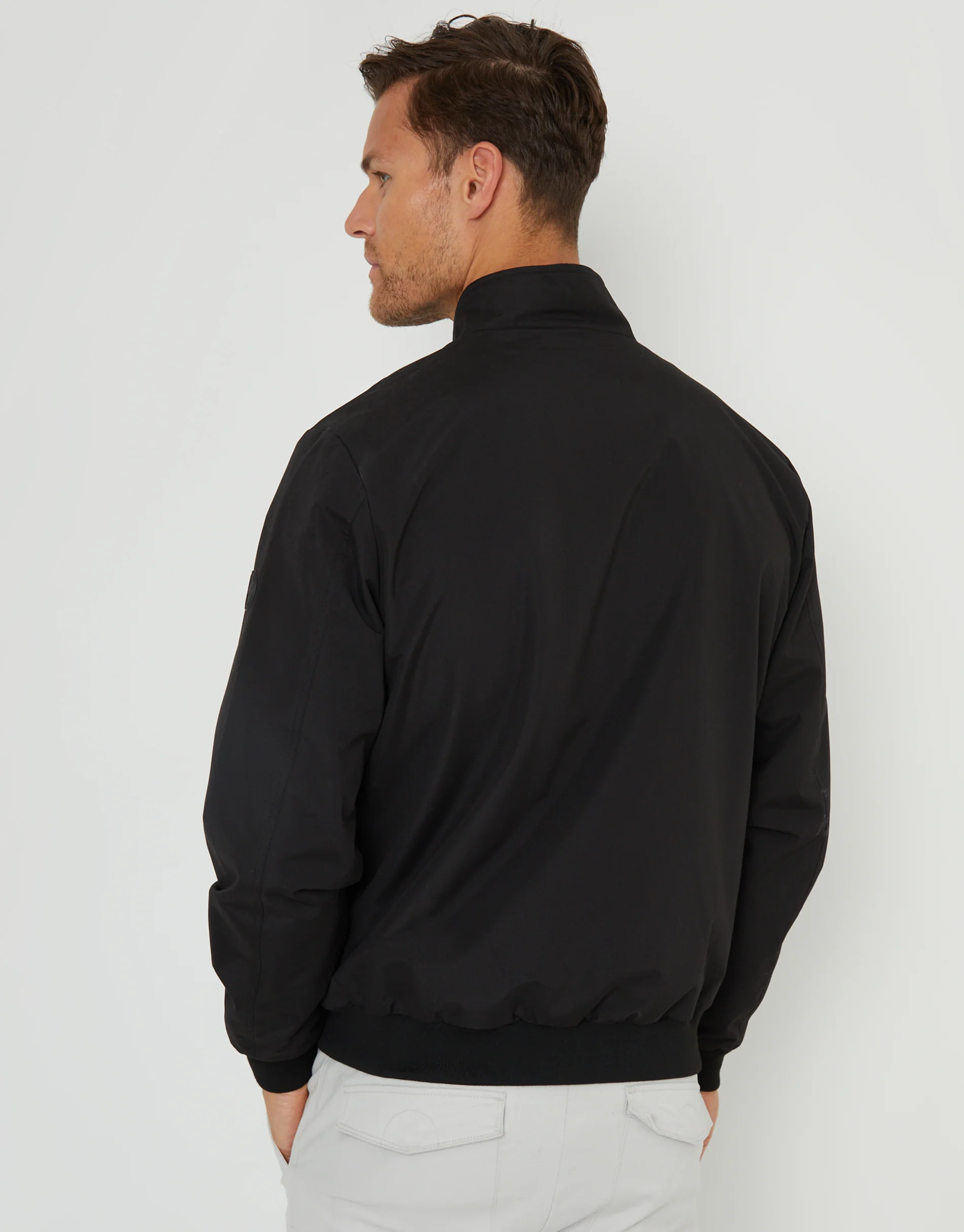 Showerproof Harrington Jacket in Black - Image 2