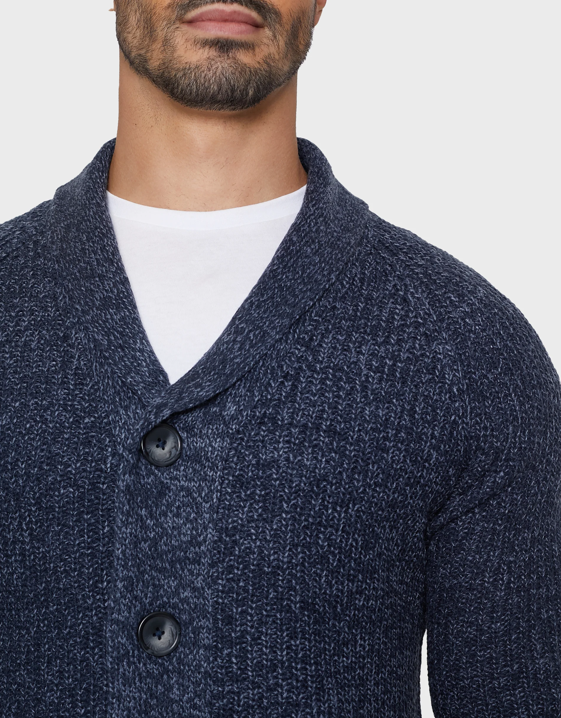 Shawl Cardigan in Navy - Image 4