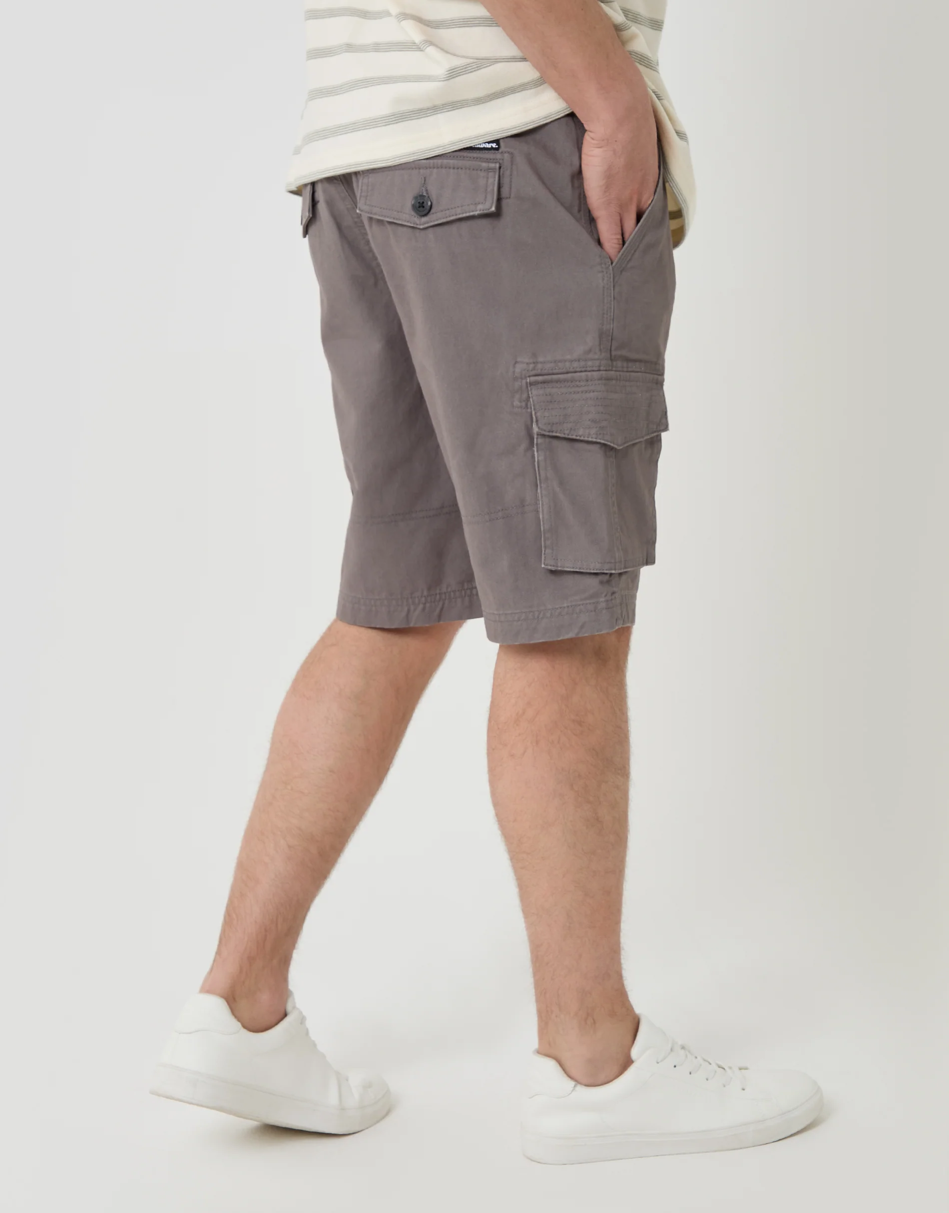 Cargo Shorts in Charcoal Grey - Image 3