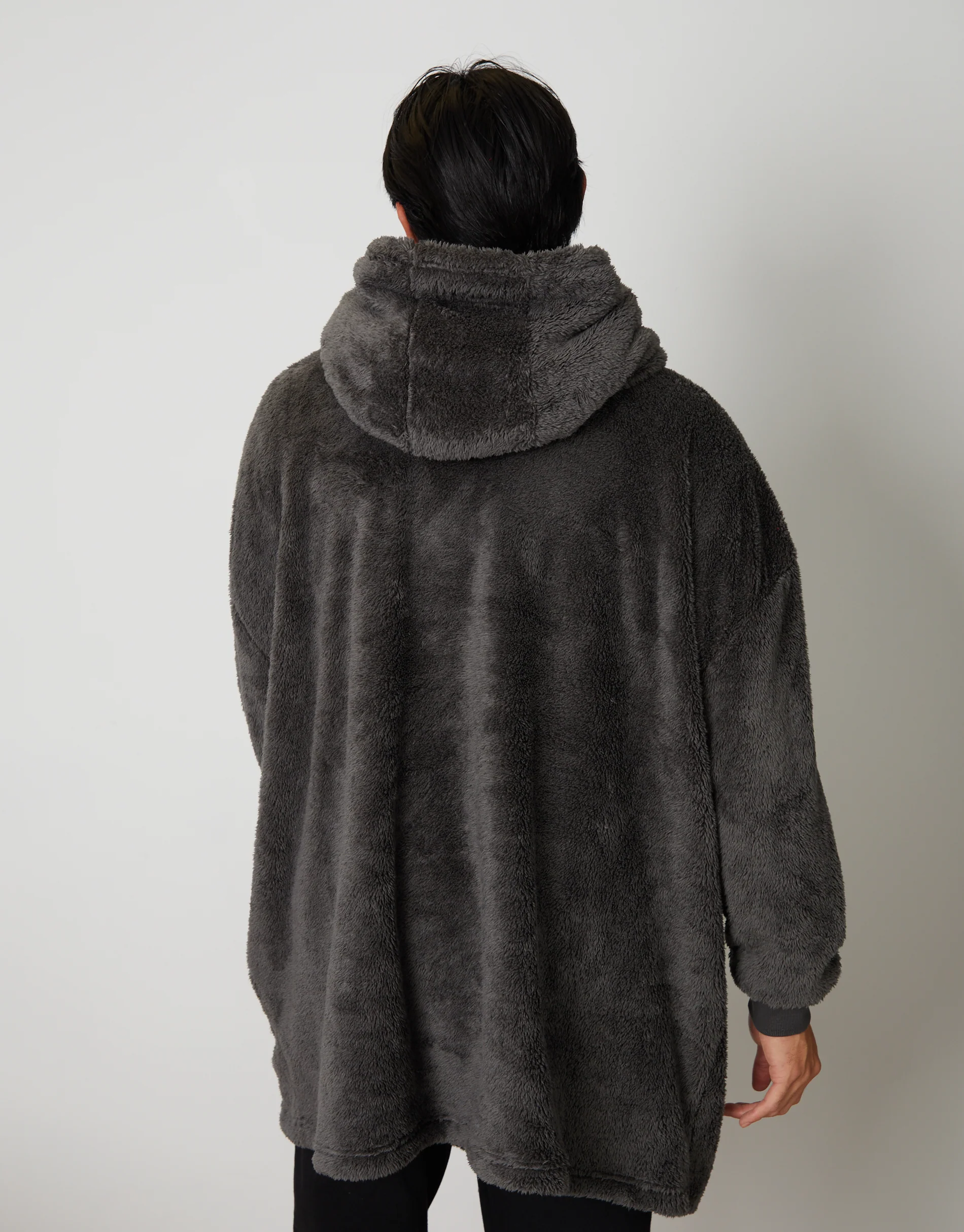 Oversized Lounge Hoodie in Charcoal Grey - Image 2