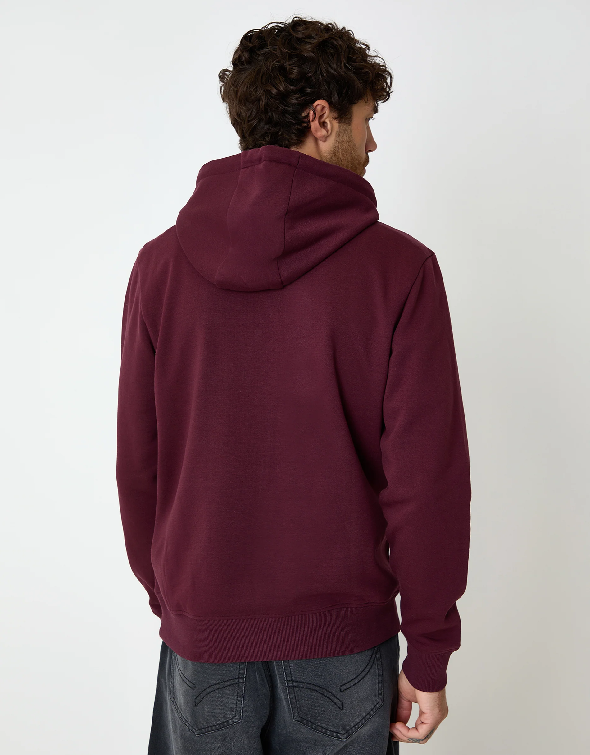 Overhead Hoodie in Burgundy - Image 2