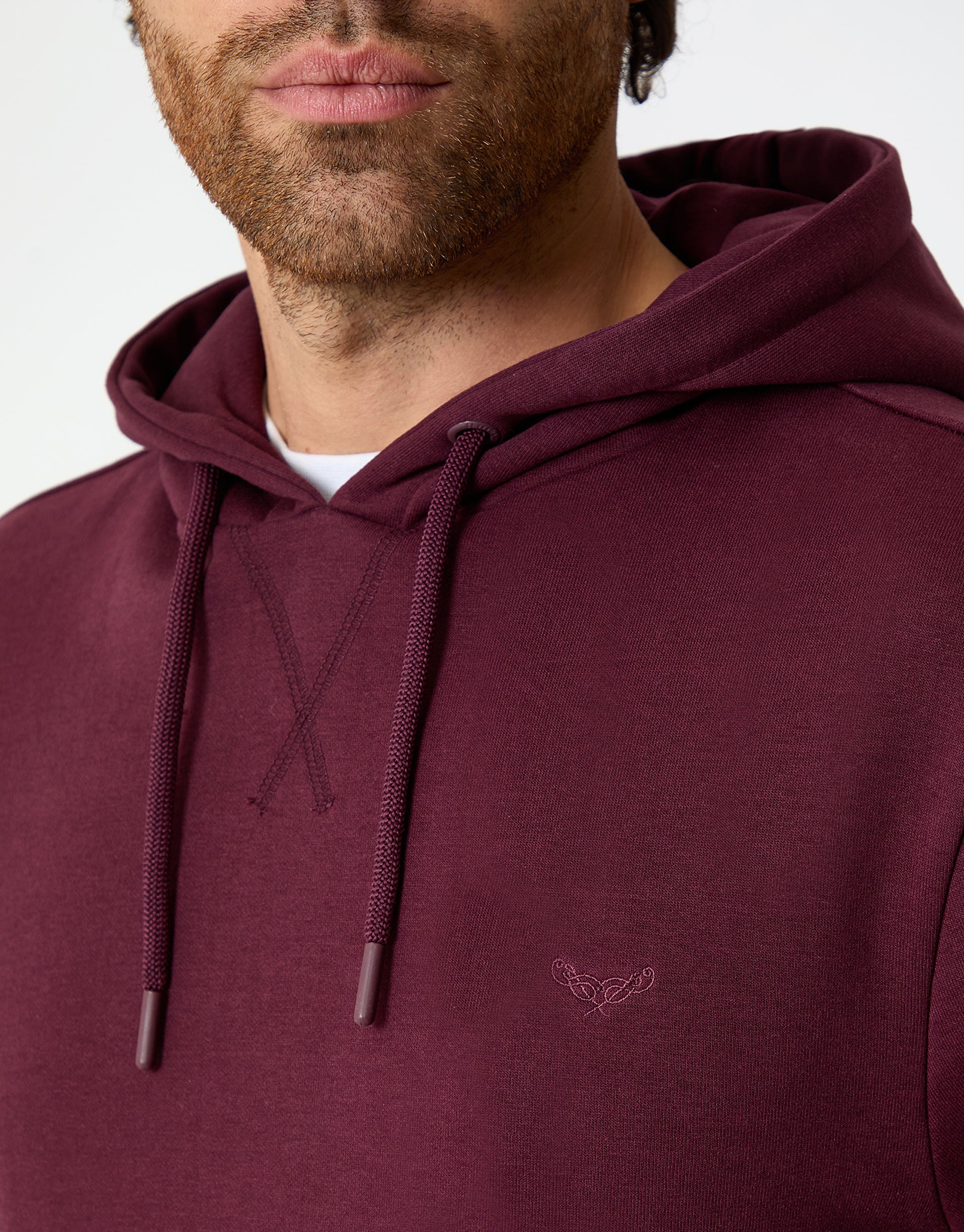 Overhead Hoodie in Burgundy - Image 4