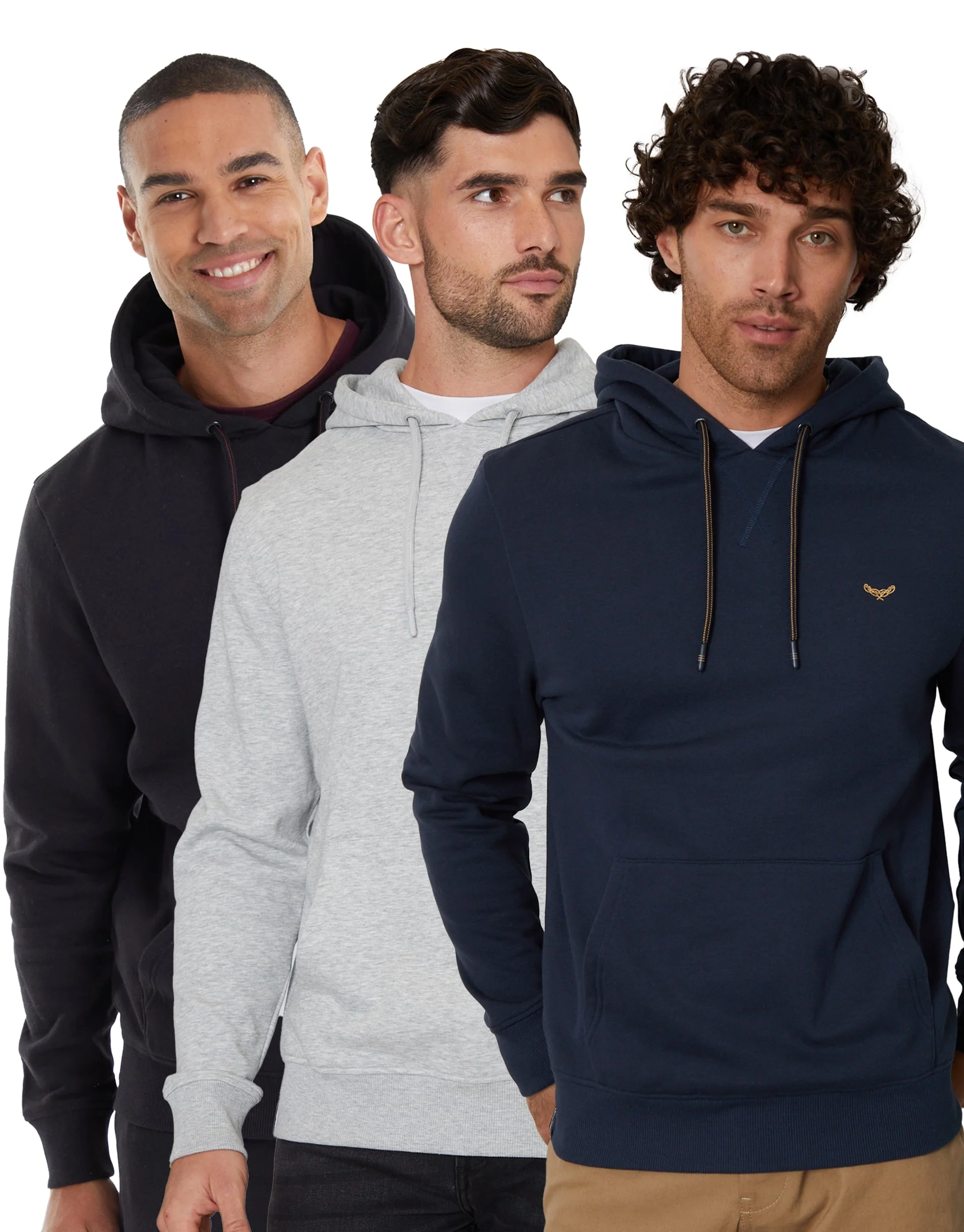 3 Pack Overhead Hoodies in Dark Mix
