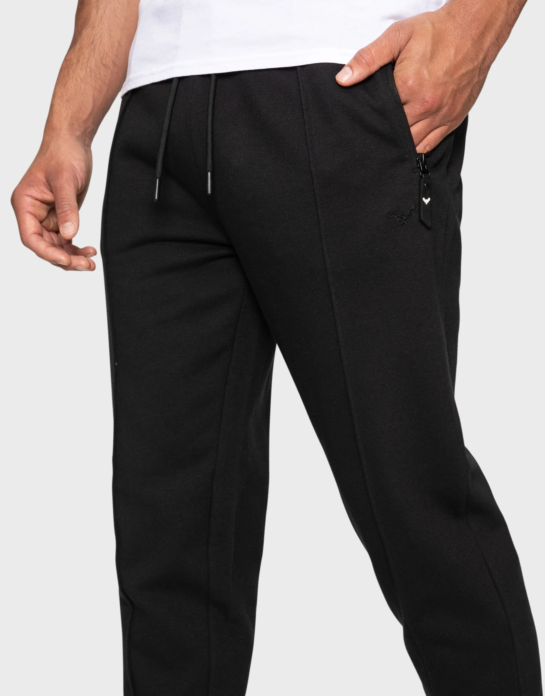 Fleece Joggers in Black - Image 4