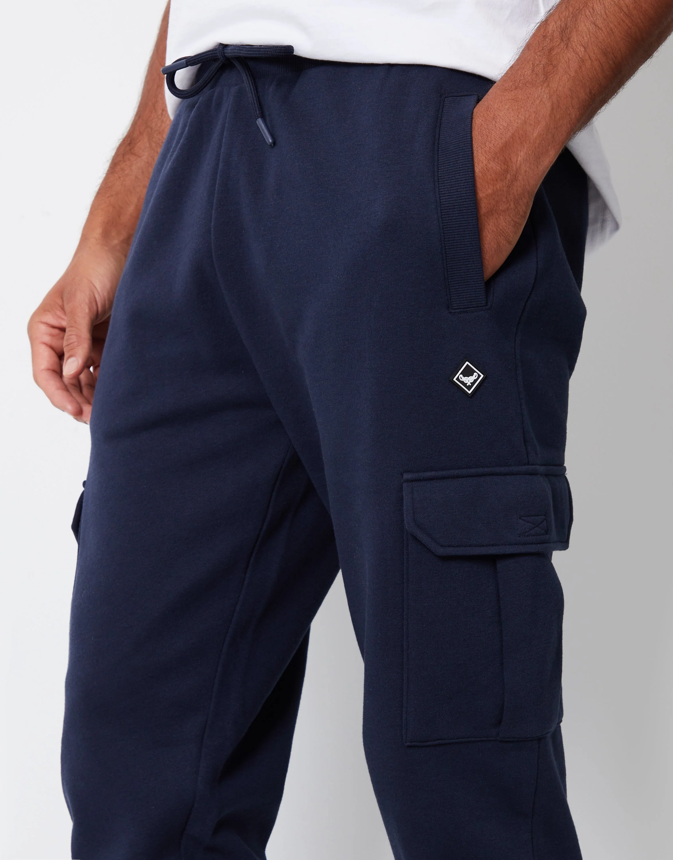 Cargo Style Joggers in Navy - Image 4