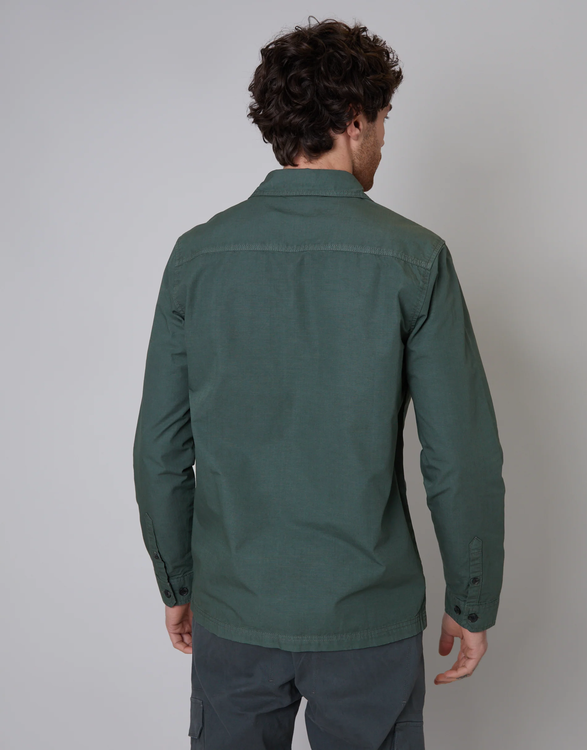Lightweight Shacket in Green - Image 2