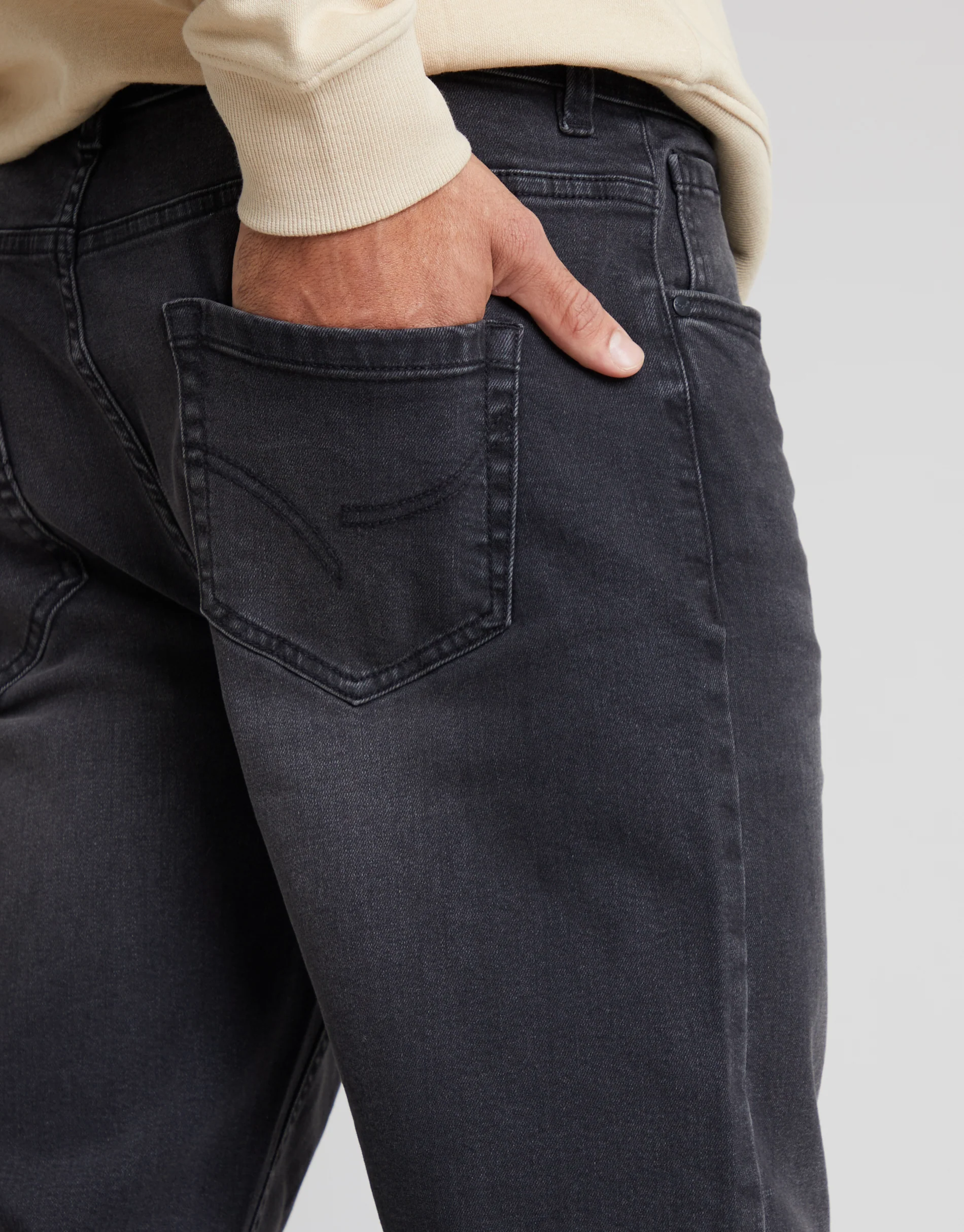 Straight Leg Jeans in Grey - Image 4