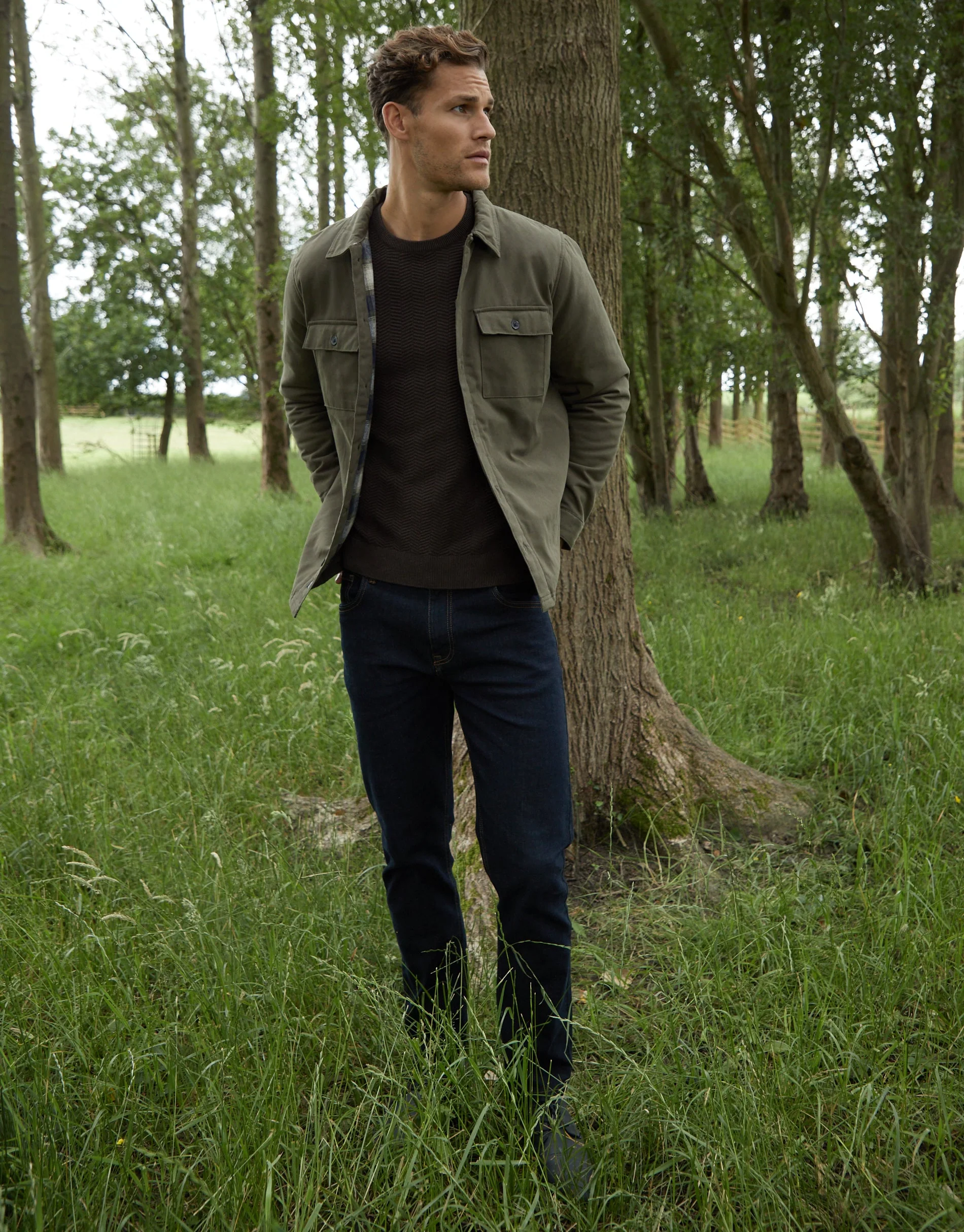 Lightweight Shacket in Khaki Green - Image 3