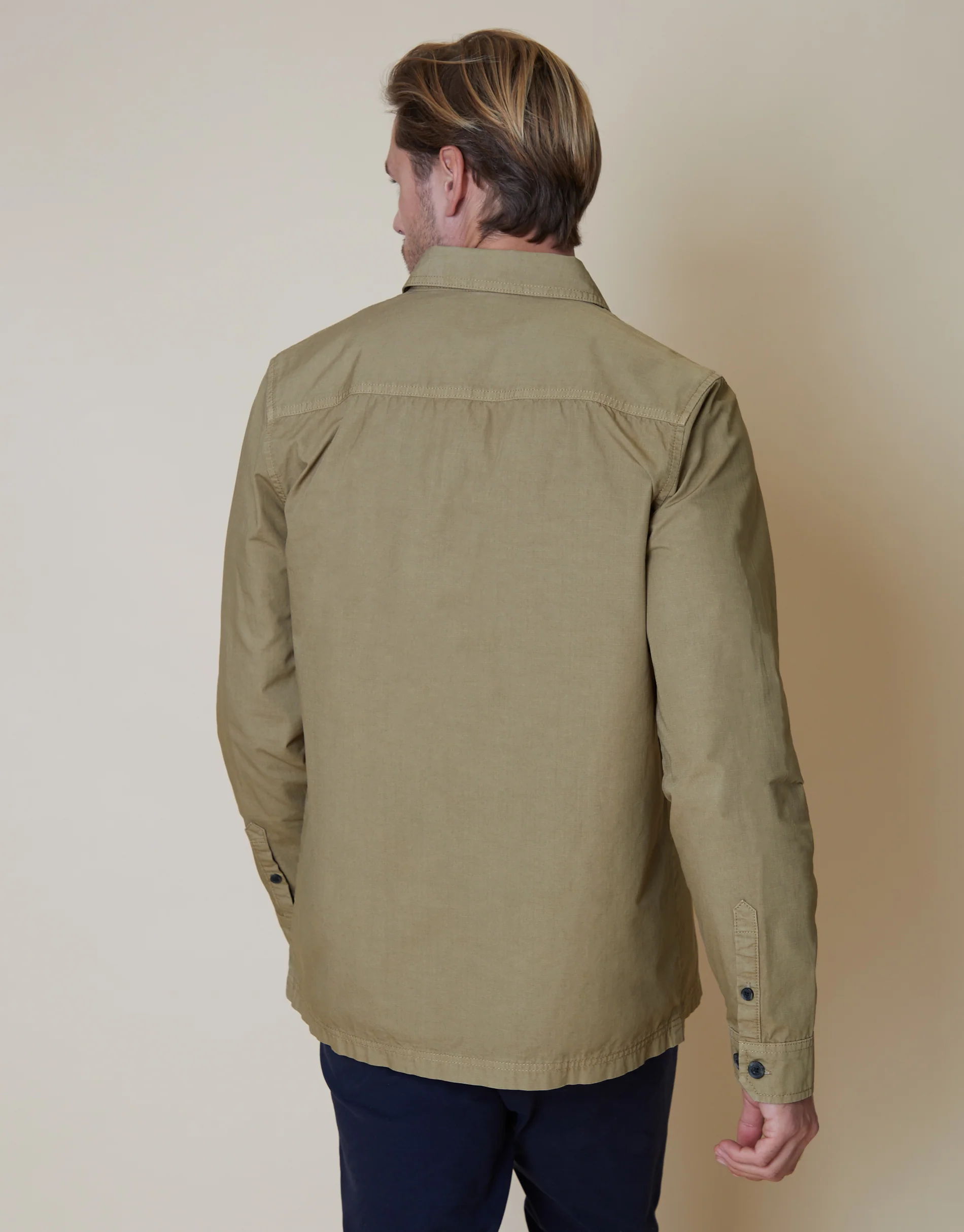 Lightweight Shacket in Stone - Image 6