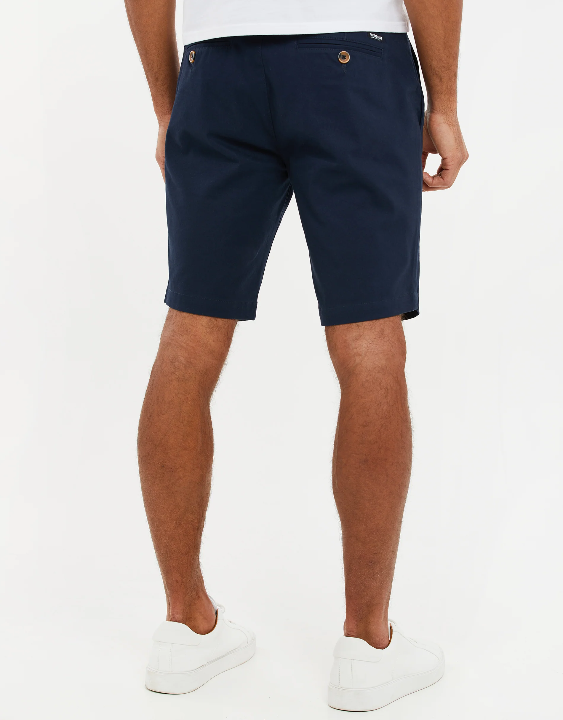 Slim Fit Chino Shorts in Navy - Image 3