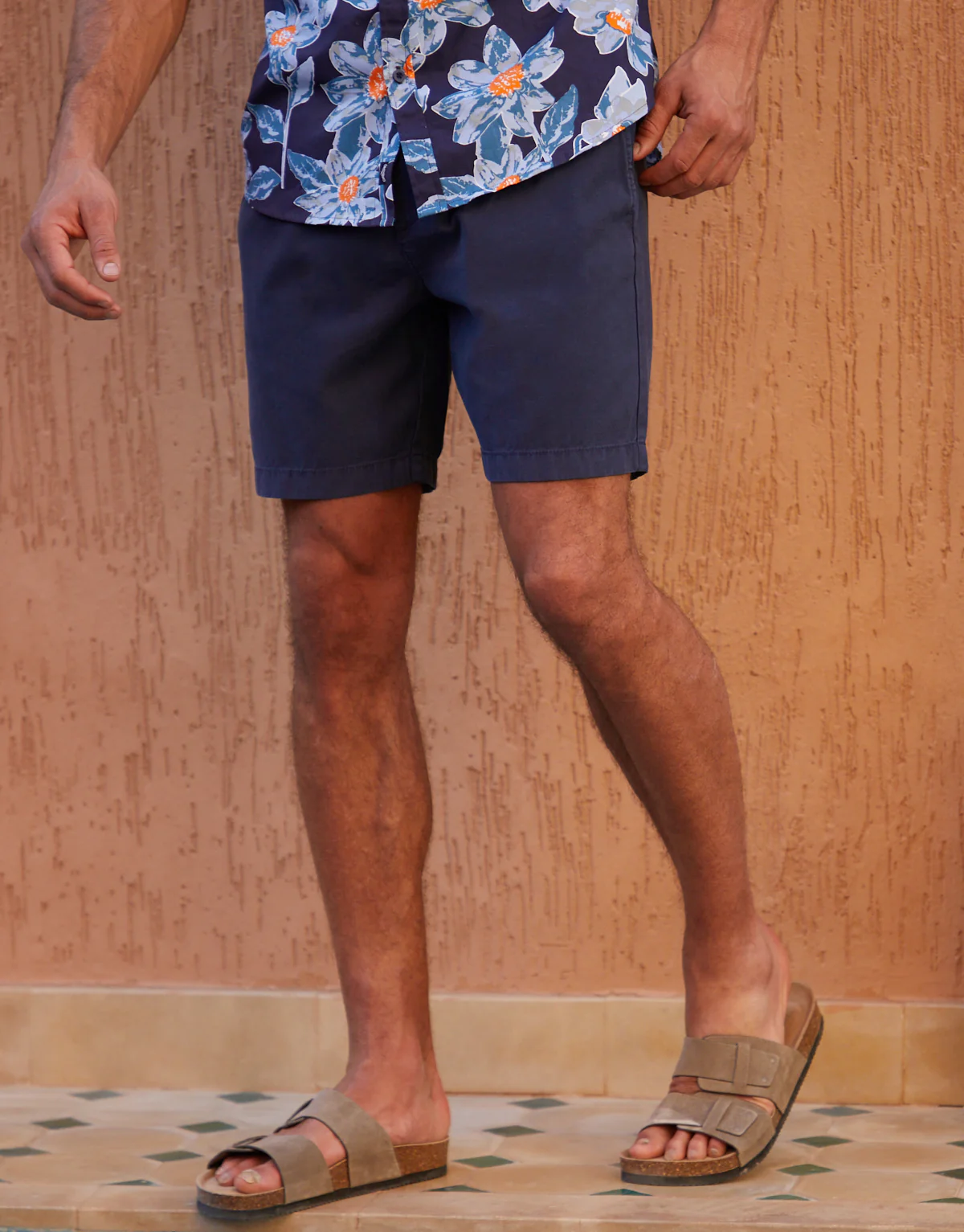 Jogger Style Shorts in Navy - Image 3