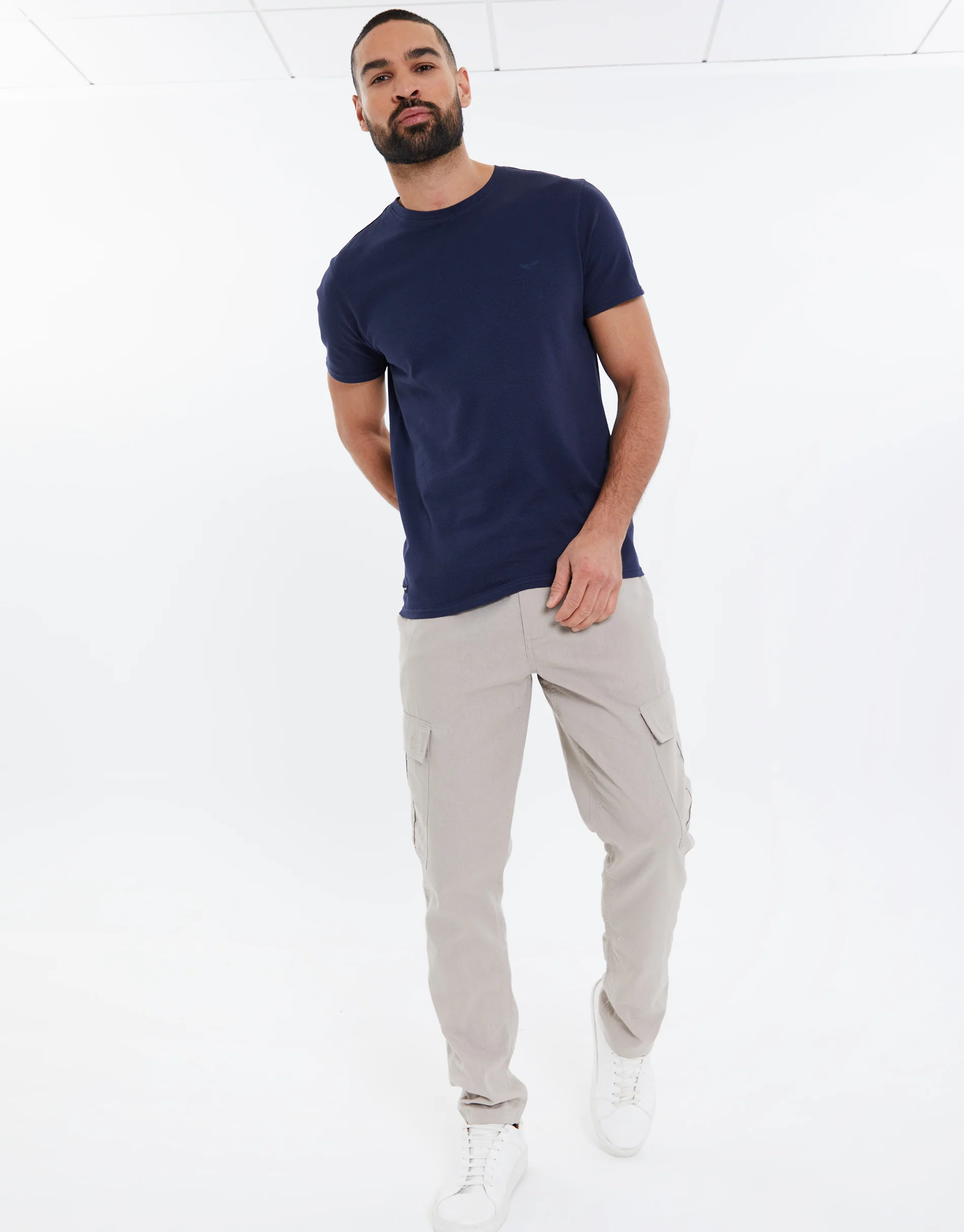 Popcorn Jersey T-Shirt in Navy - Image 3