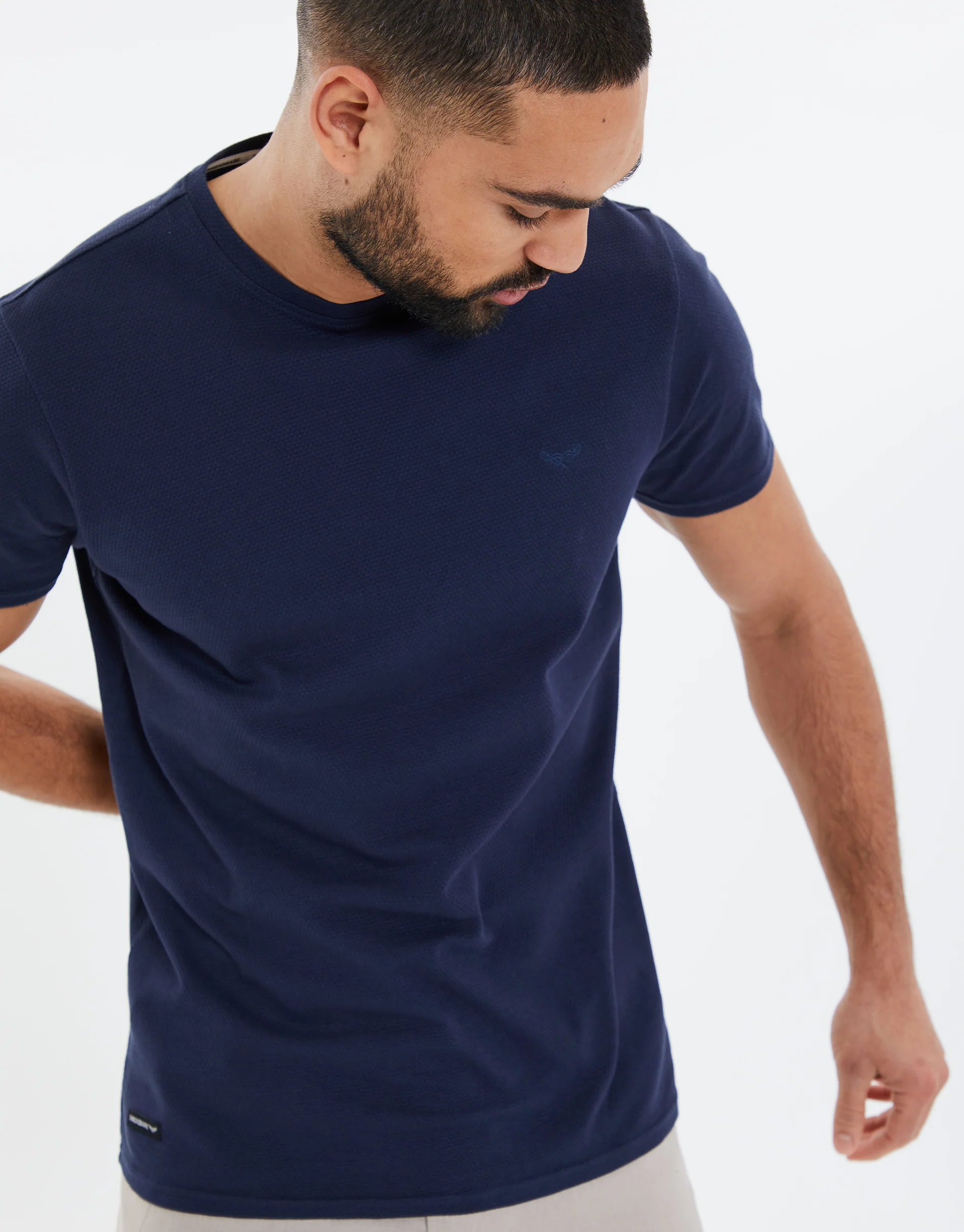 Popcorn Jersey T-Shirt in Navy - Image 4