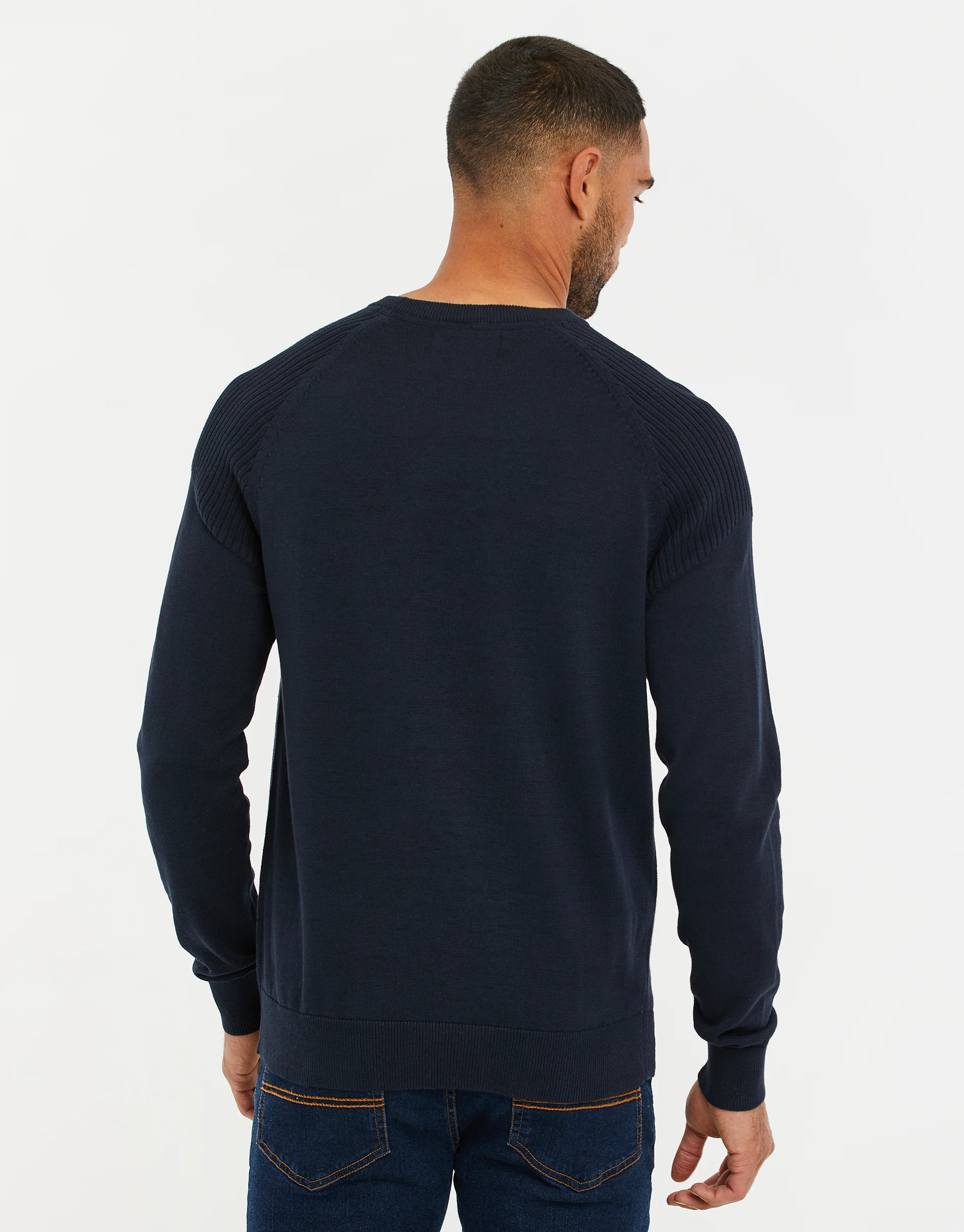 Raglan Jumper in Navy - Image 2