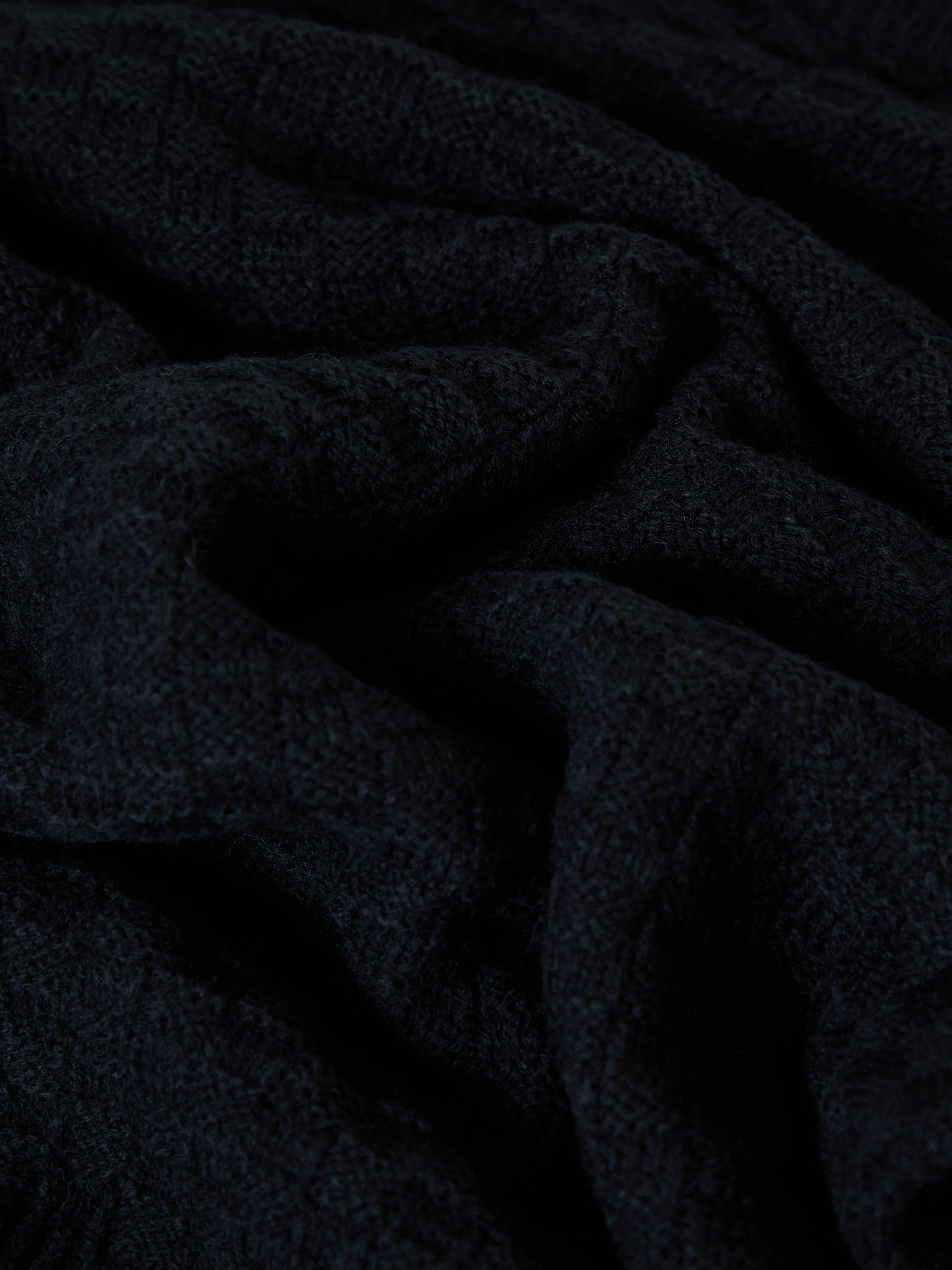Knitted Crew Neck Jumper in Navy - Image 6