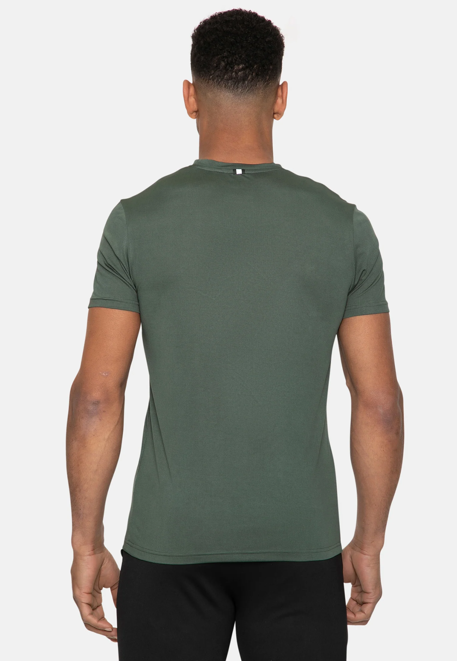 Short Sleeve Gym T-Shirt in Khaki Green - Image 2