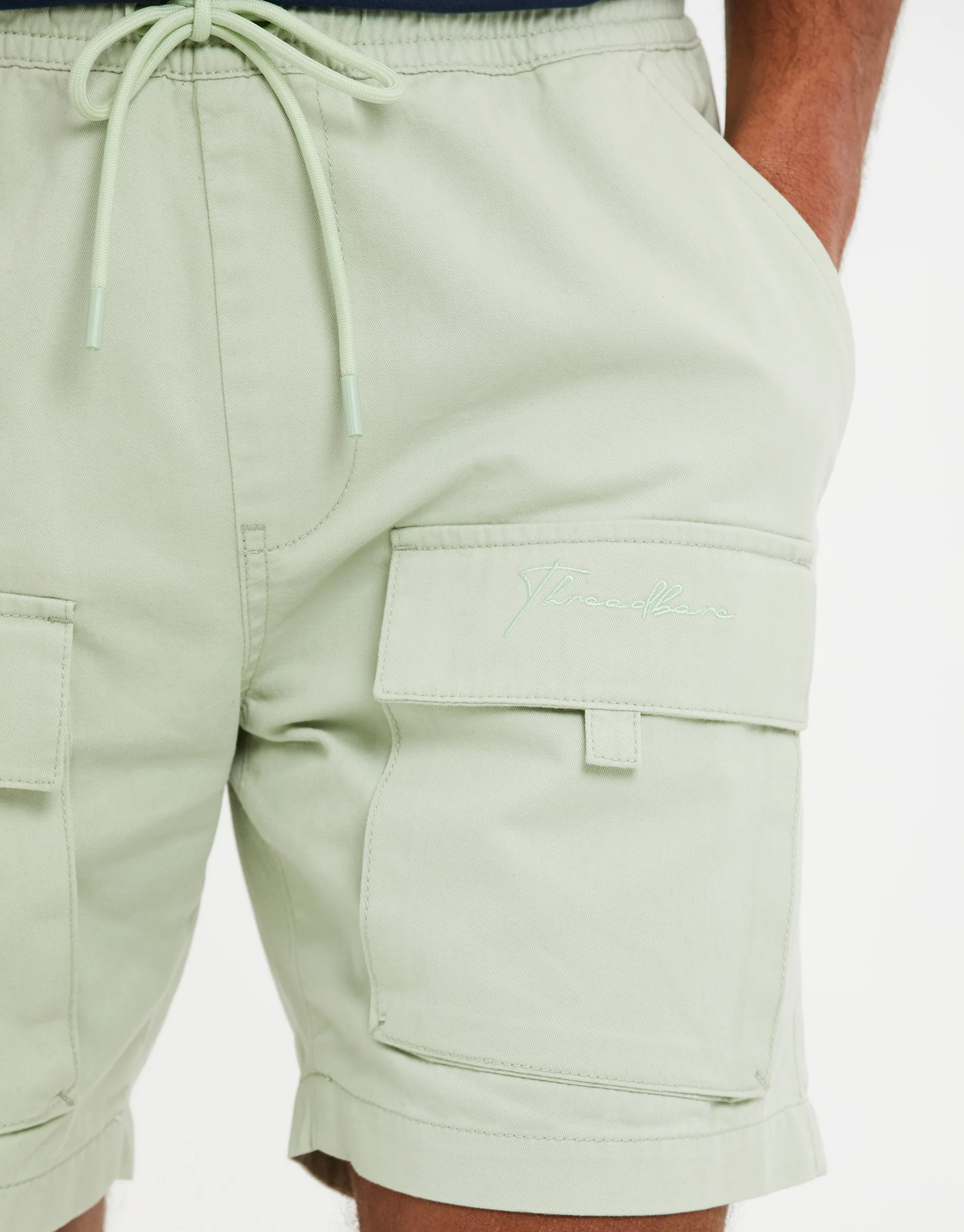 Shorts in Sage Green - Image 4