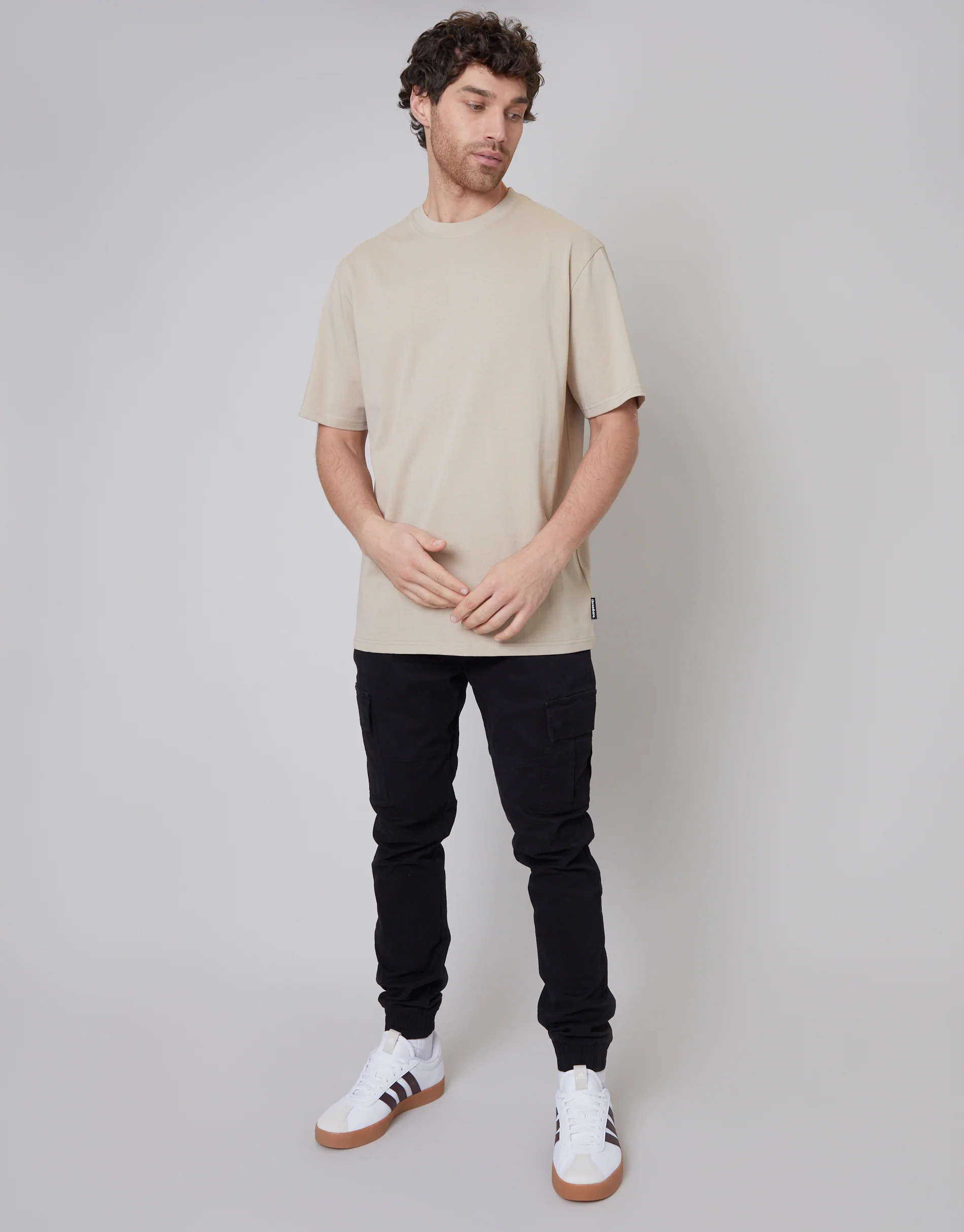Relaxed Fit T-Shirt in Taupe - Image 3