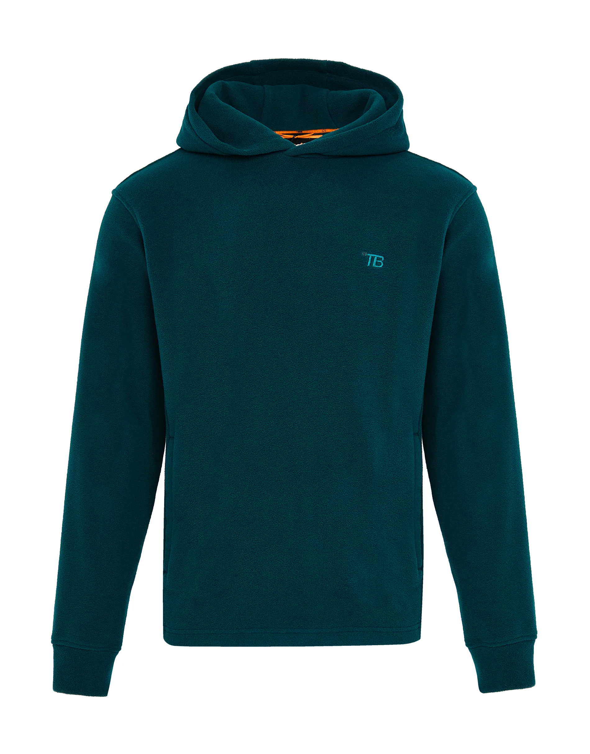 Microfleece Overhead Hoodie in Teal Green - Image 5