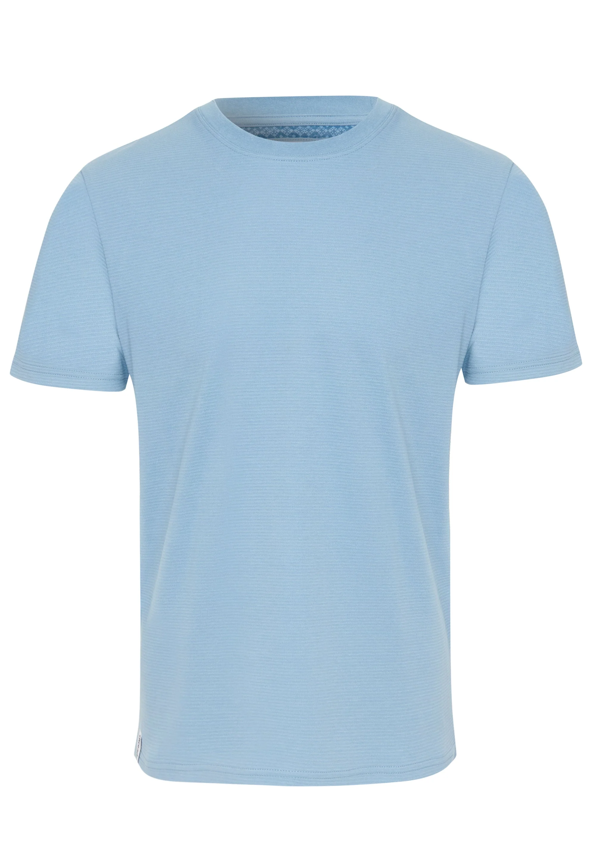 Ottoman Textured T-Shirt in Washed Denim Blue