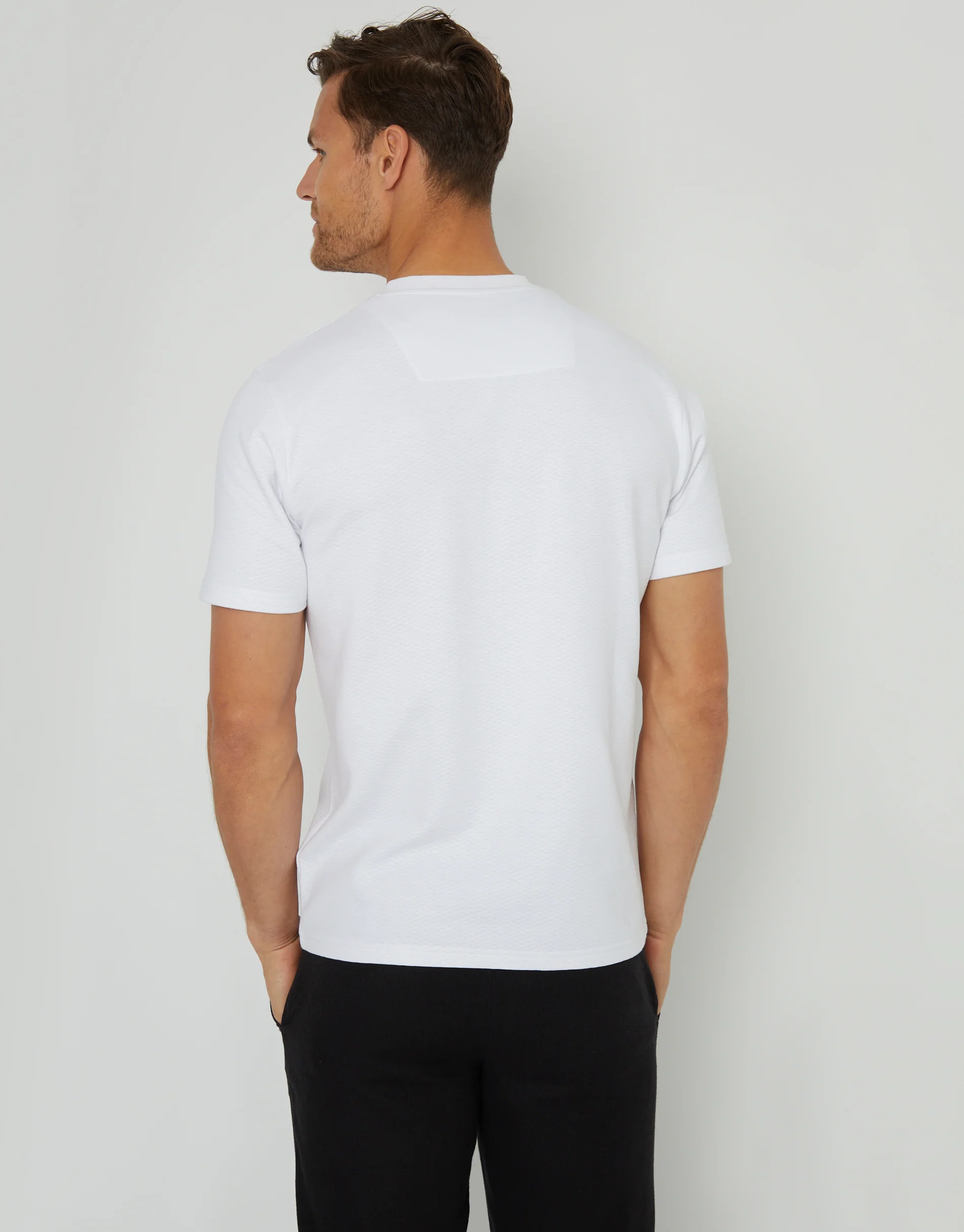 Textured T-Shirt in White - Image 2