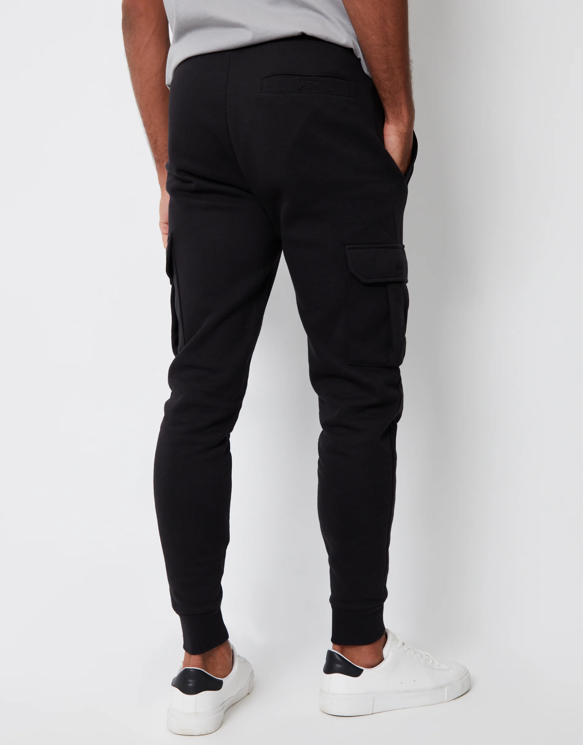 Cargo Style Joggers in Black - Image 3
