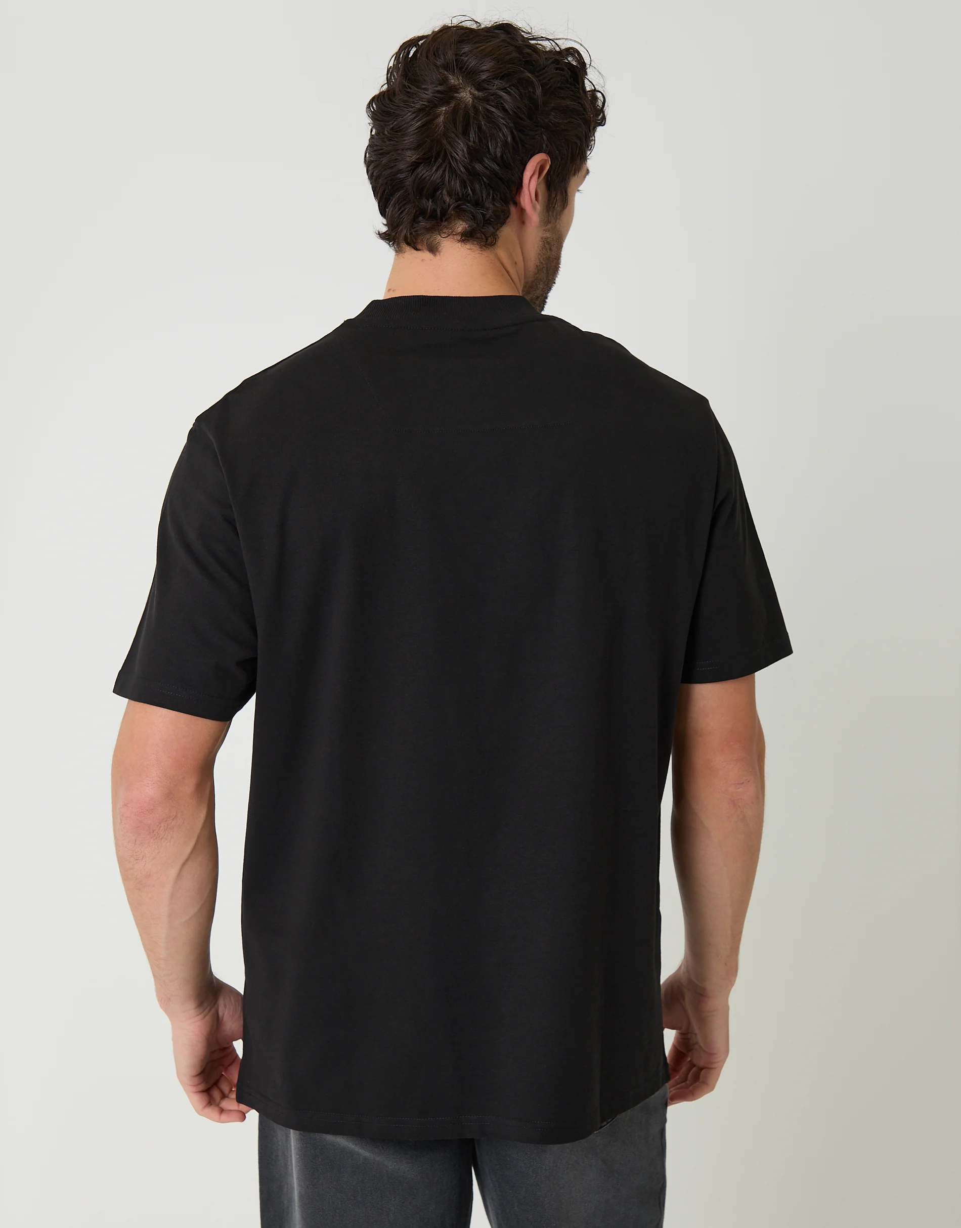 2 Pack Relaxed Fit Cotton T-Shirts in Black & White - Image 2
