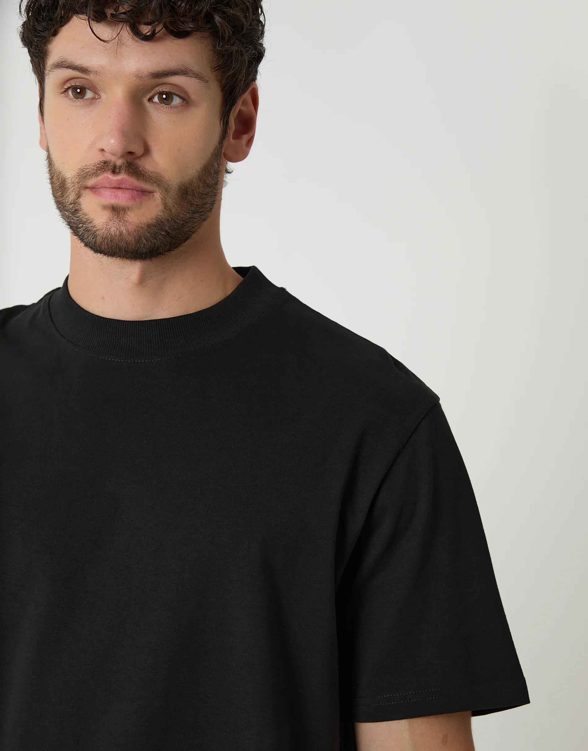 2 Pack Relaxed Fit Cotton T-Shirts in Black & White - Image 4