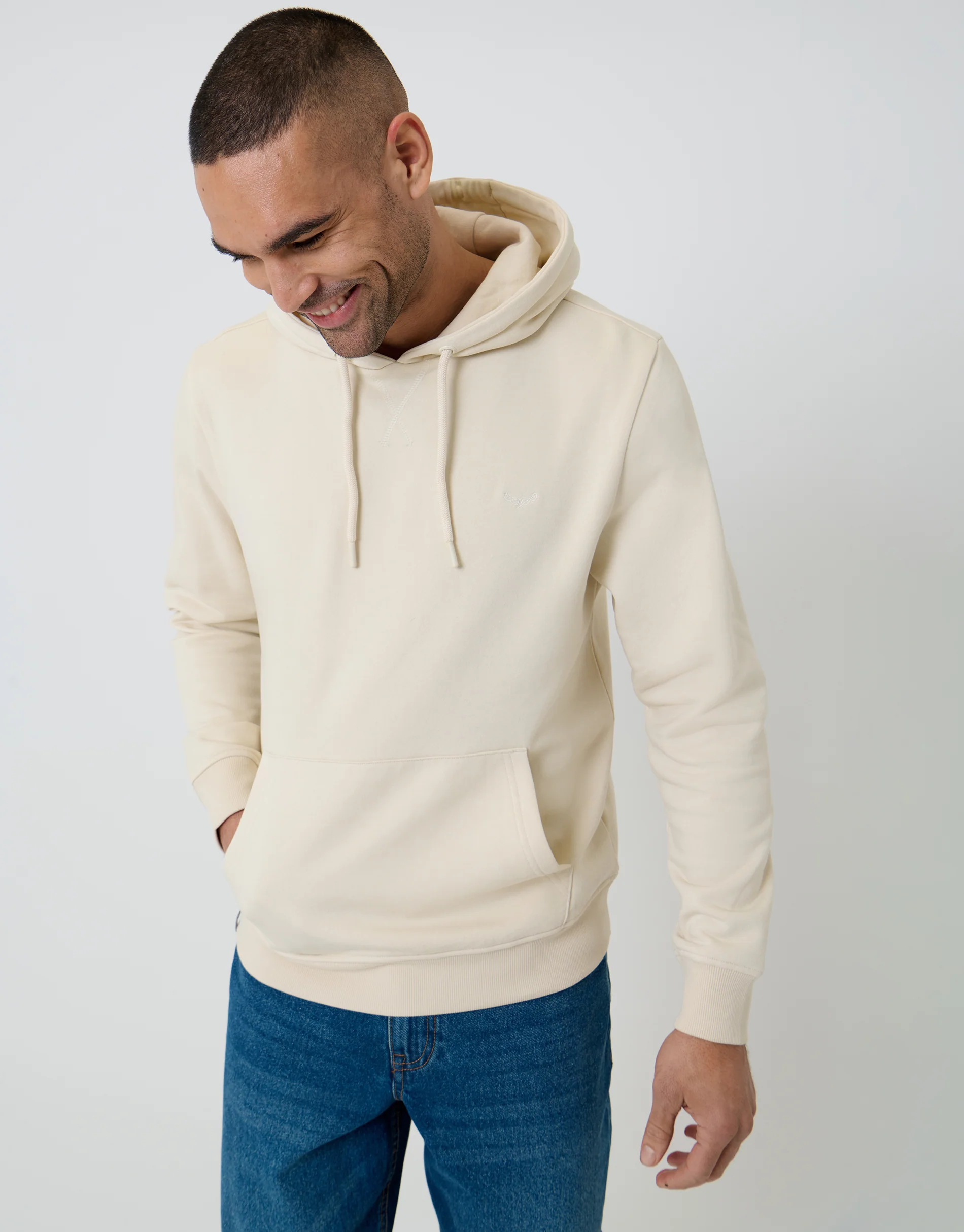 Overhead Hoodie in Beige