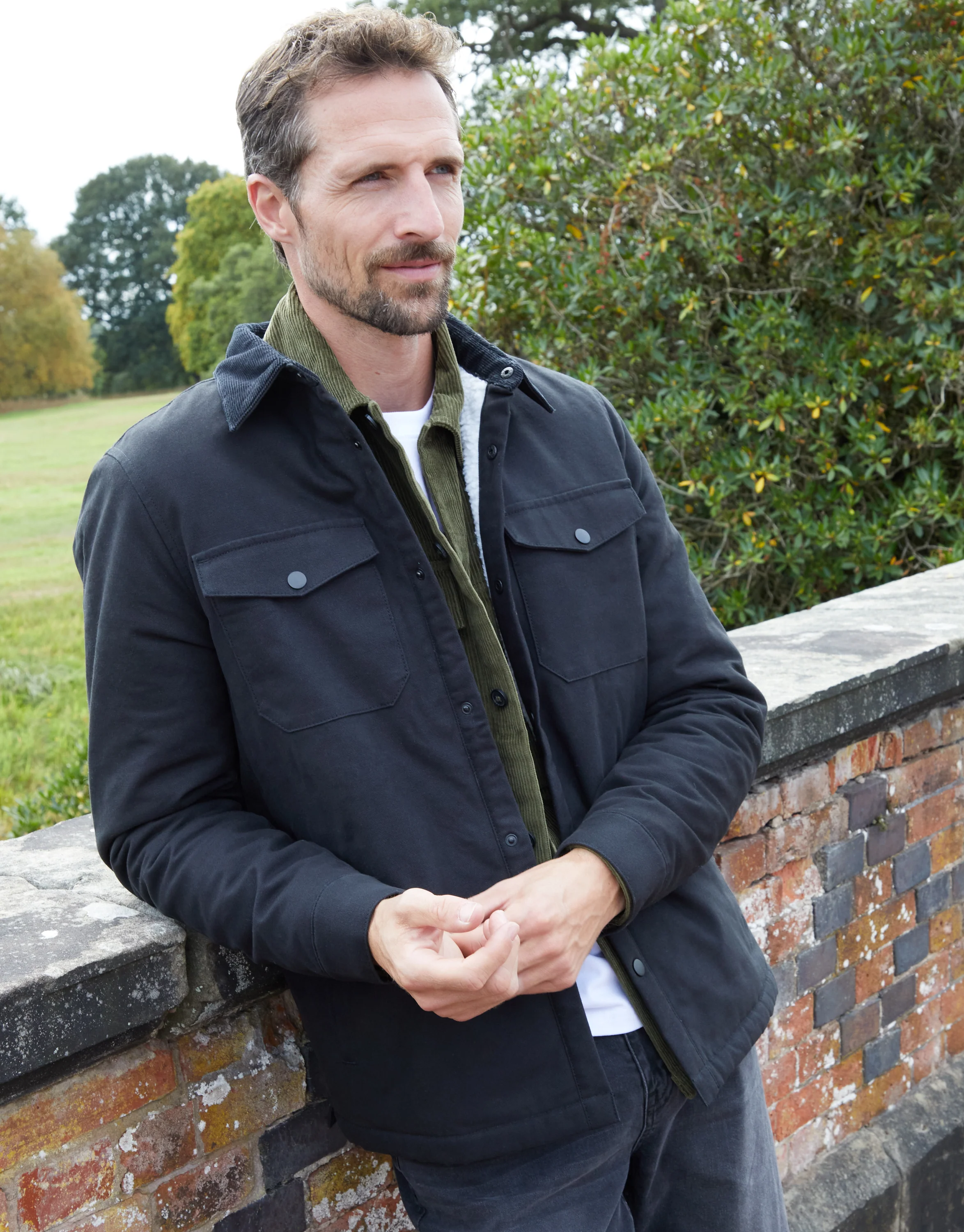 Borg Lined Shacket in Black - Image 5