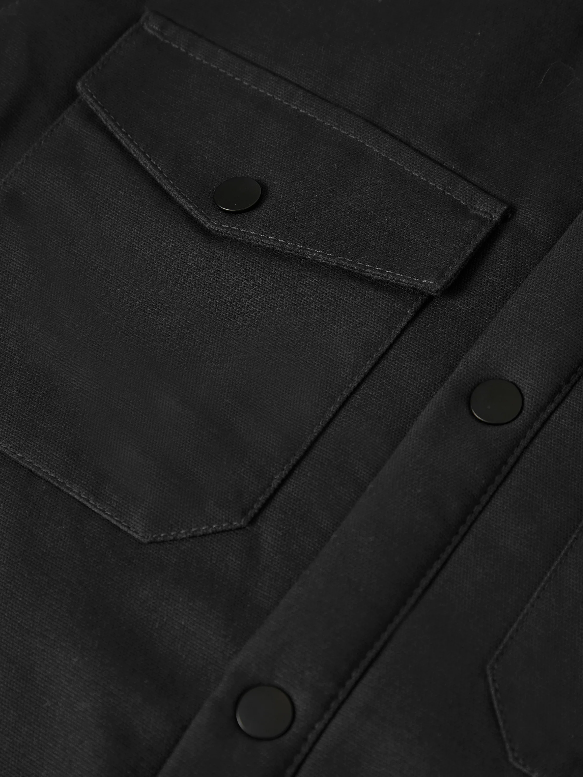 Borg Lined Shacket in Black - Image 7