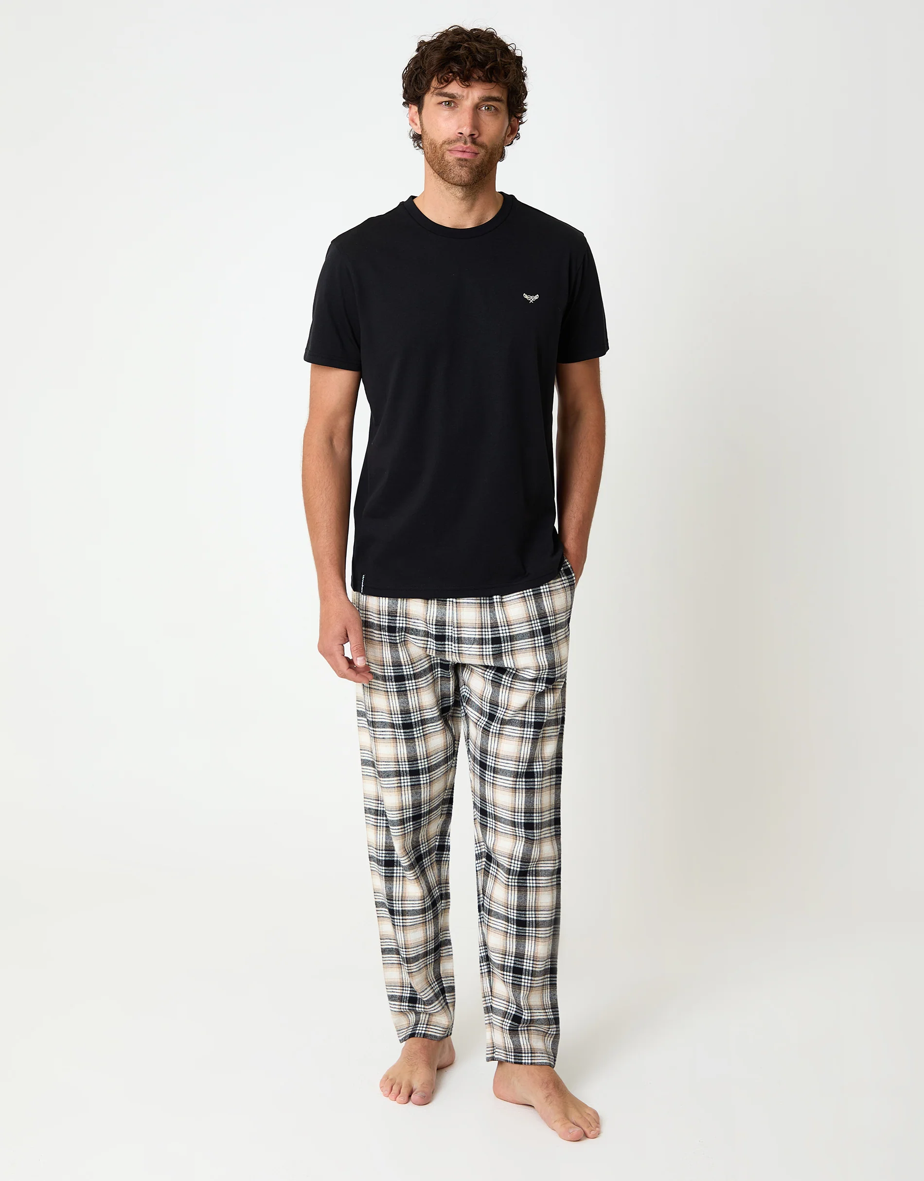 Pyjama Set in Black Check