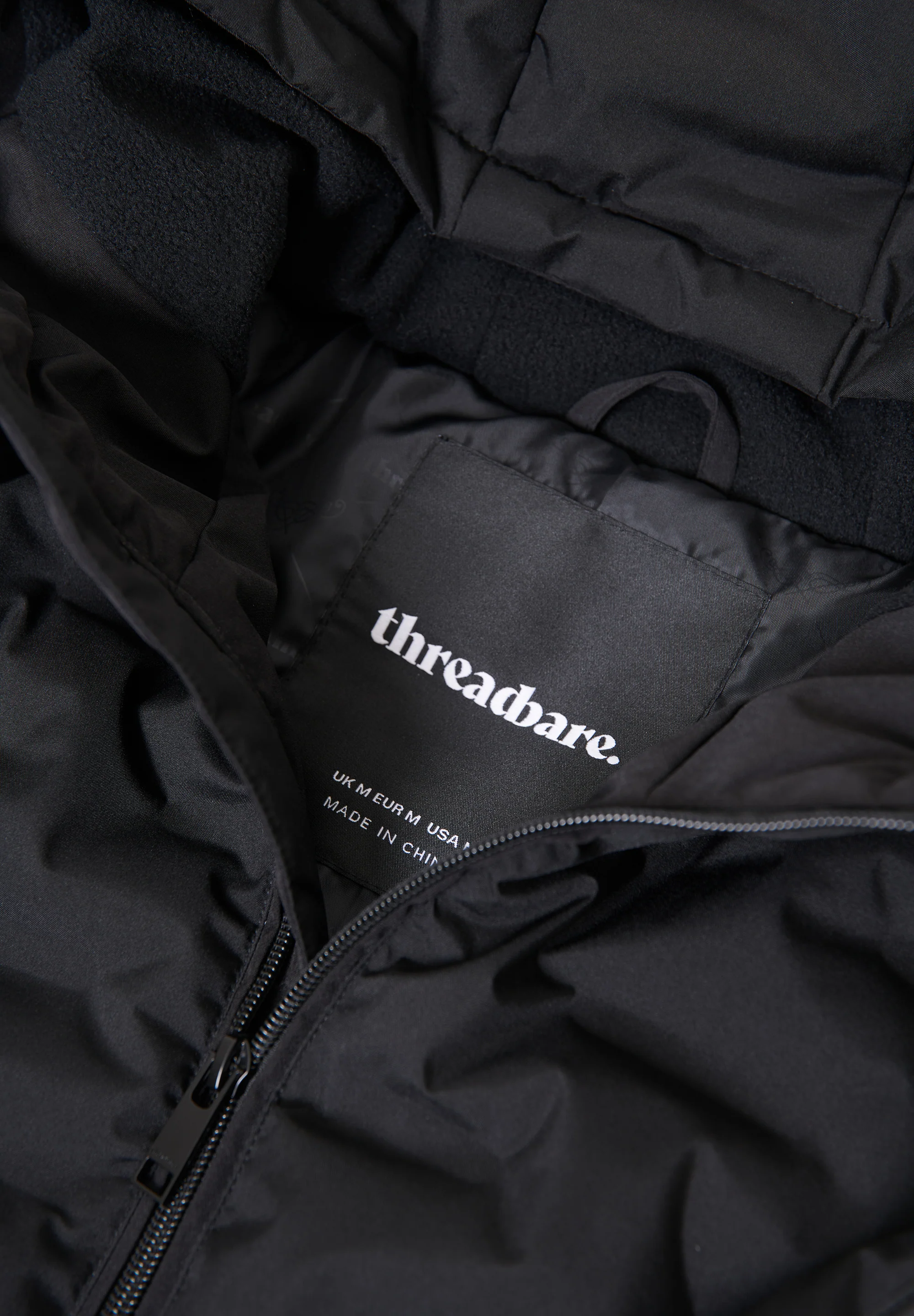 Hooded Quilted Jacket in Black - Image 5