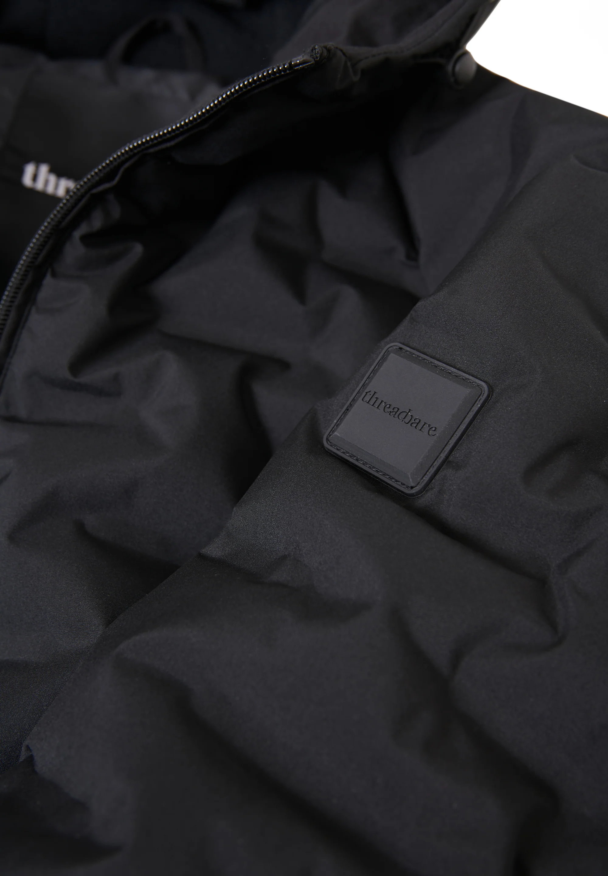 Hooded Quilted Jacket in Black - Image 6
