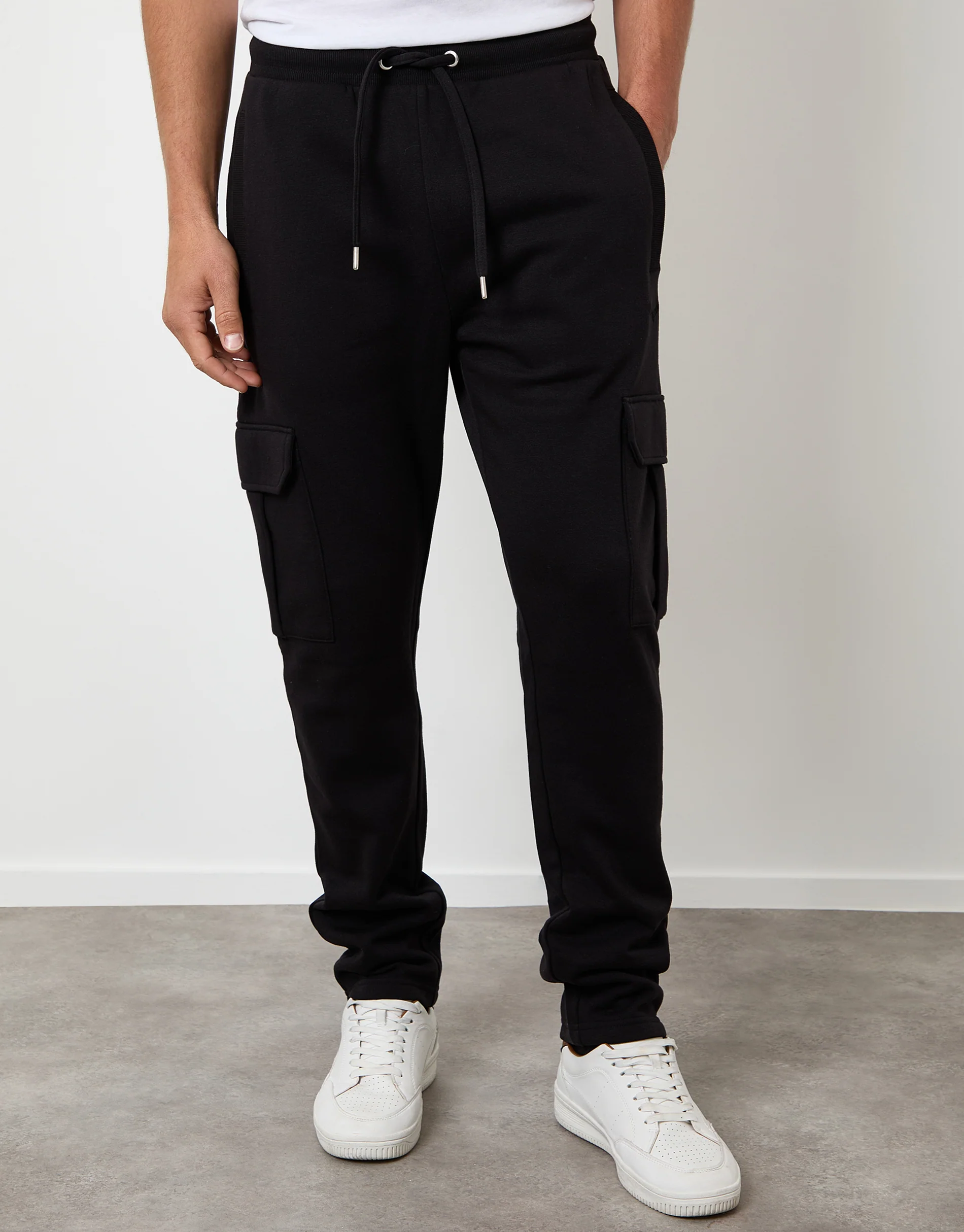 2 Pack Cargo Joggers in Black & Light Grey - Image 2