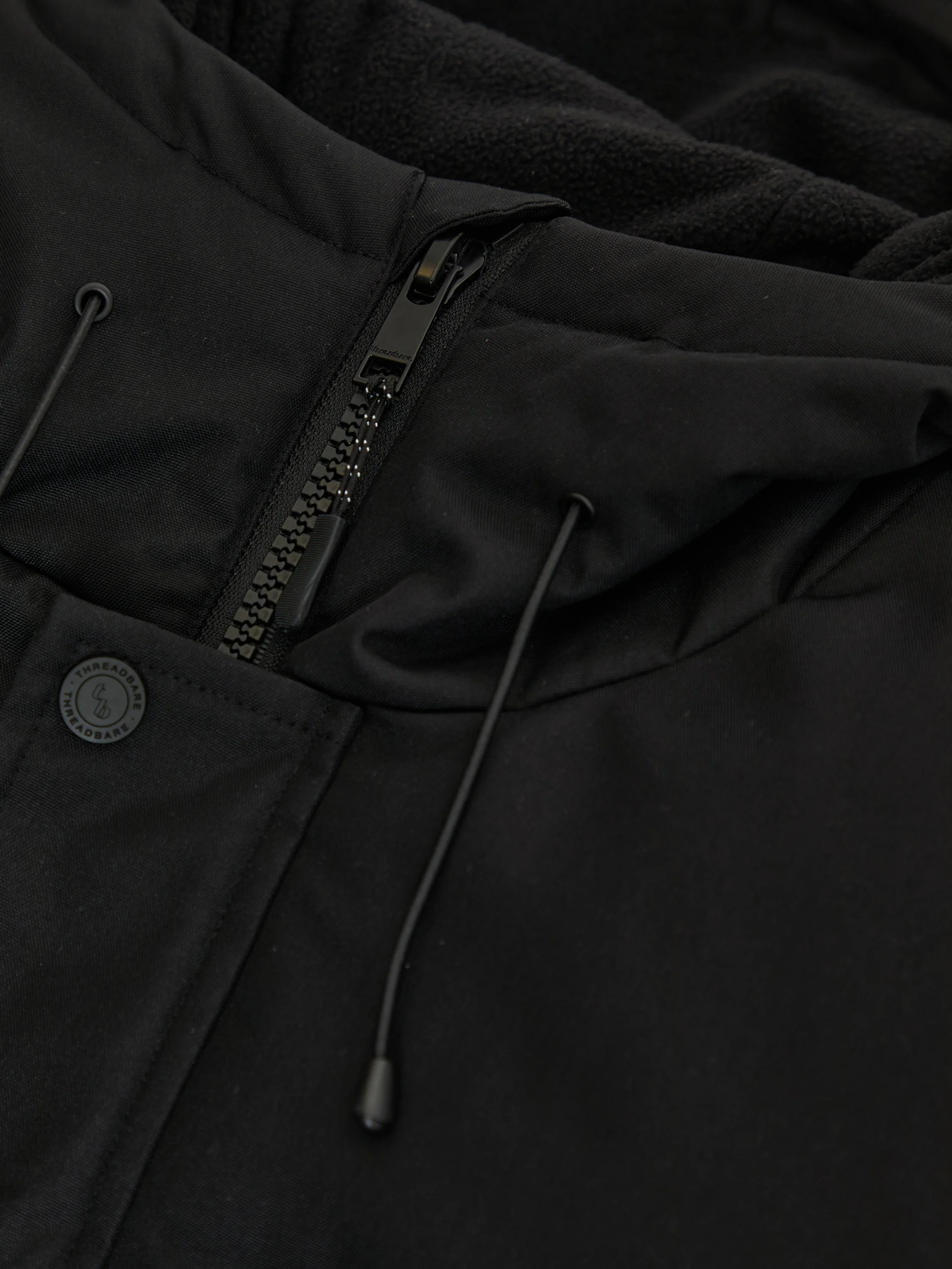 Longline Puffer Coat in Black - Image 6