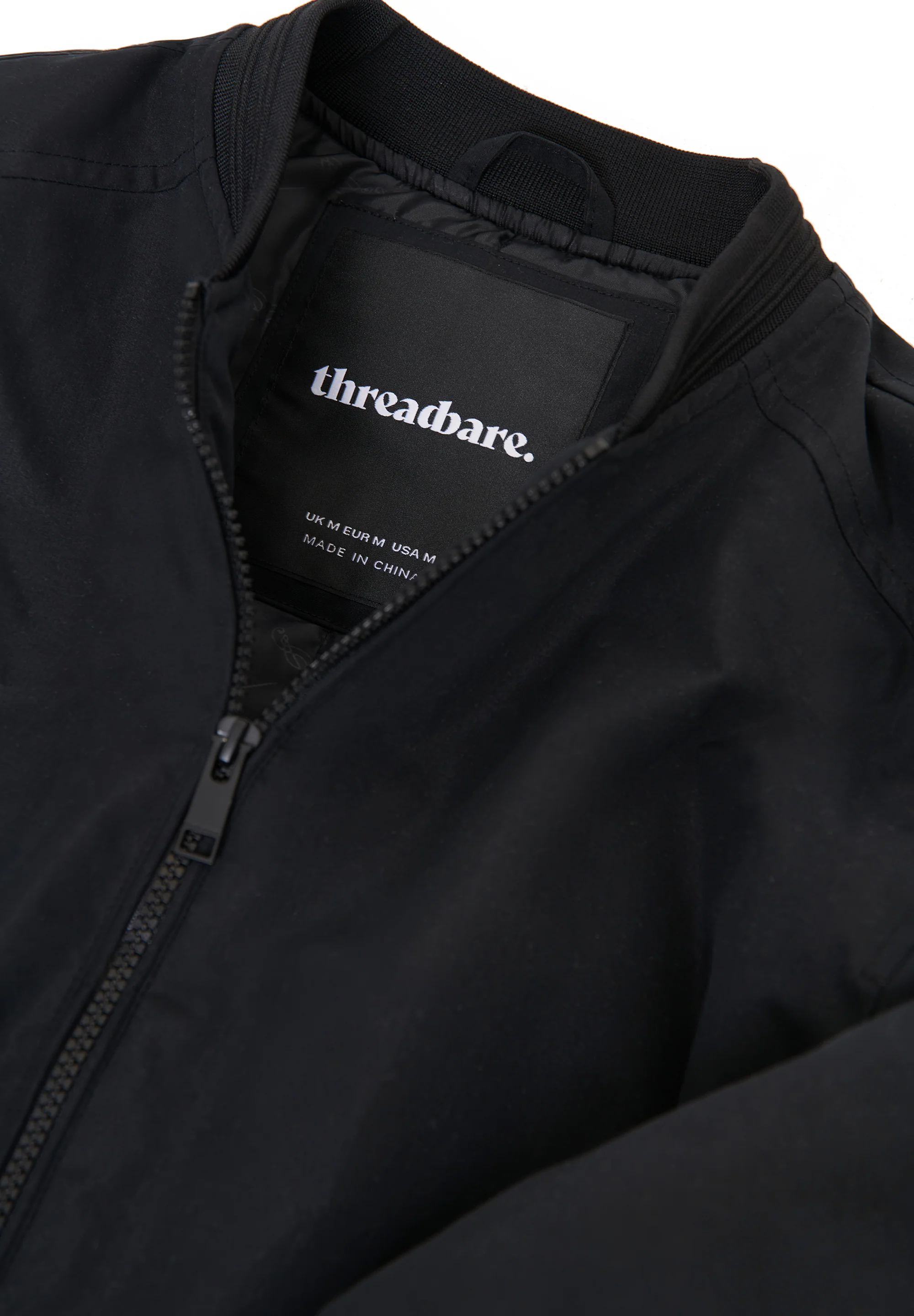 Padded Bomber Jacket in Black - Image 5