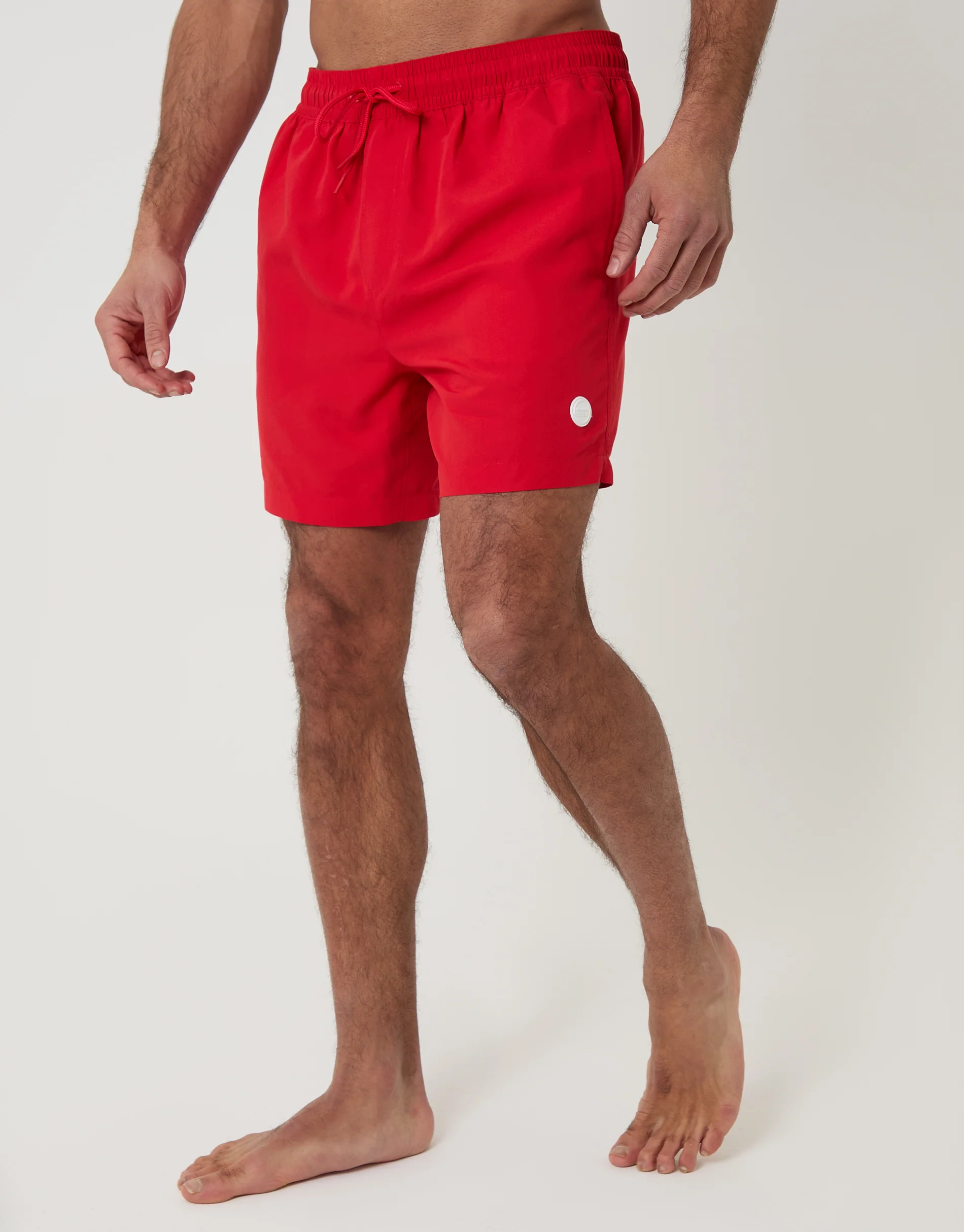 2 Pack Quick Dry Swim Shorts in Black & Red - Image 2