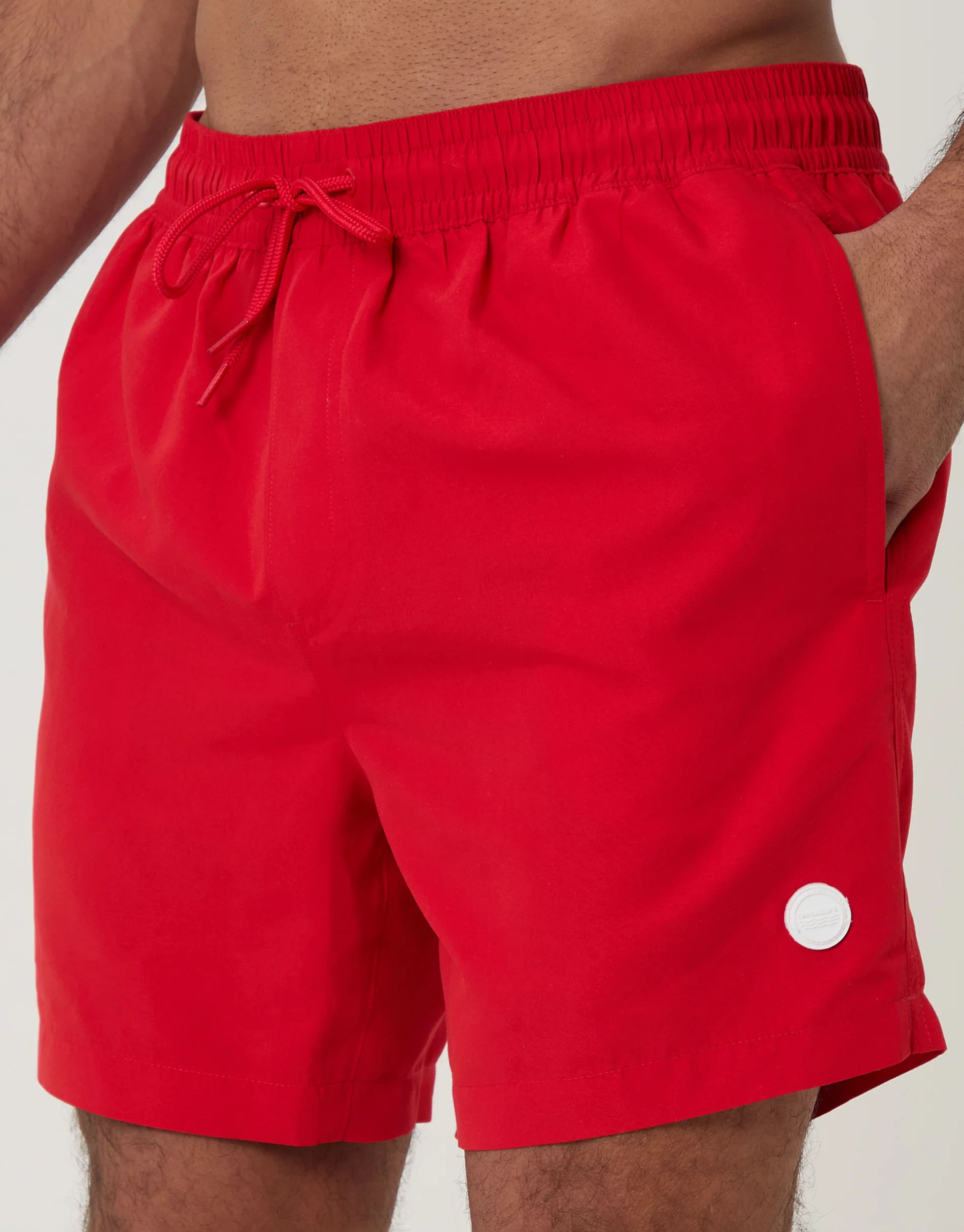 2 Pack Quick Dry Swim Shorts in Black & Red - Image 5