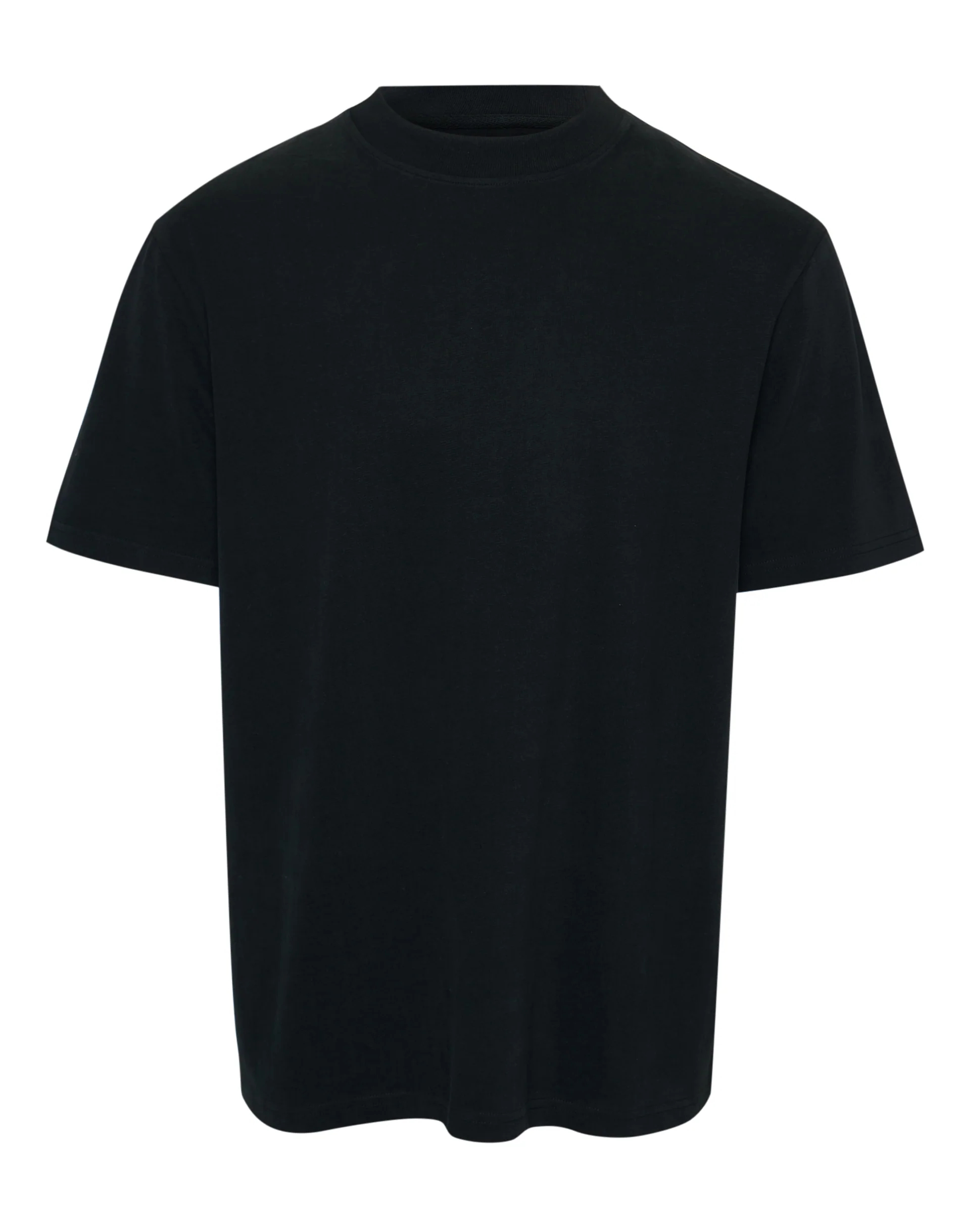 Relaxed Fit Peached Cotton T-Shirt in Black - Image 5