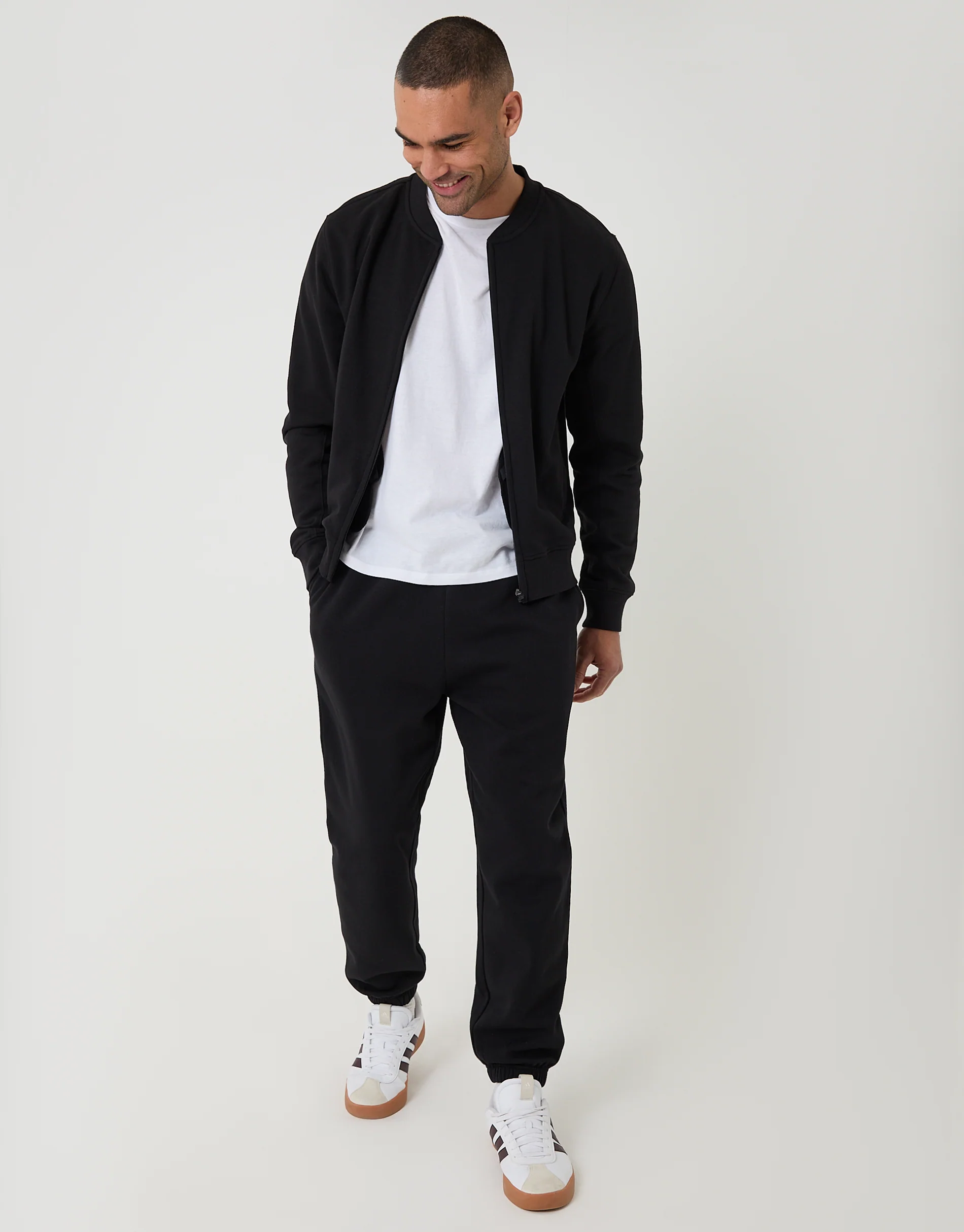 Tapered Joggers in Black