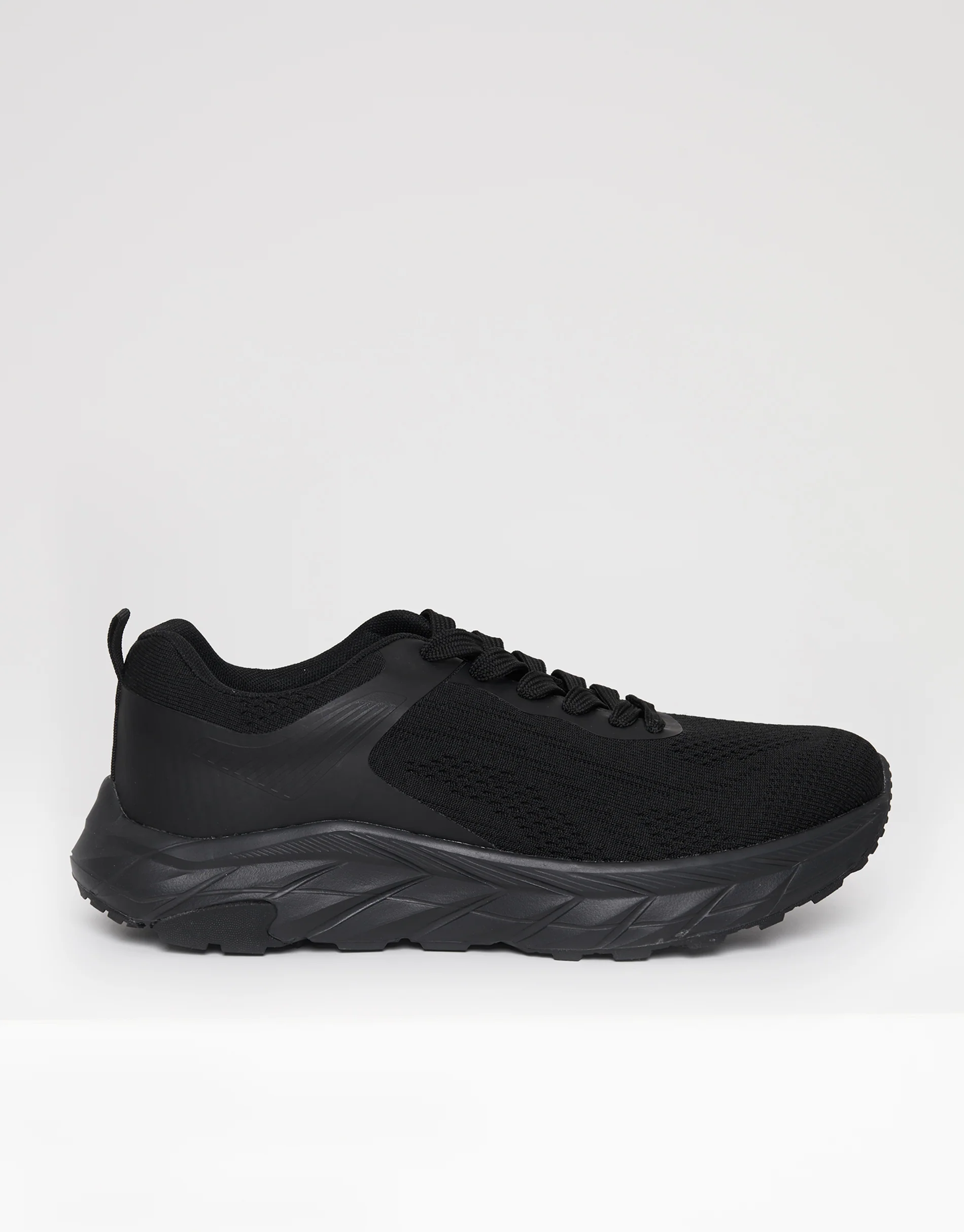 Textured Slip On Trainers in Black
