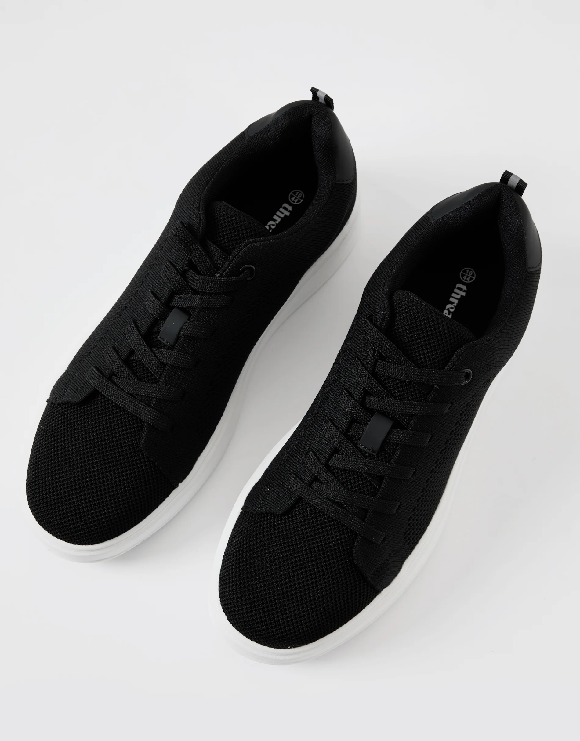 Textured Trainers in Black - Image 2