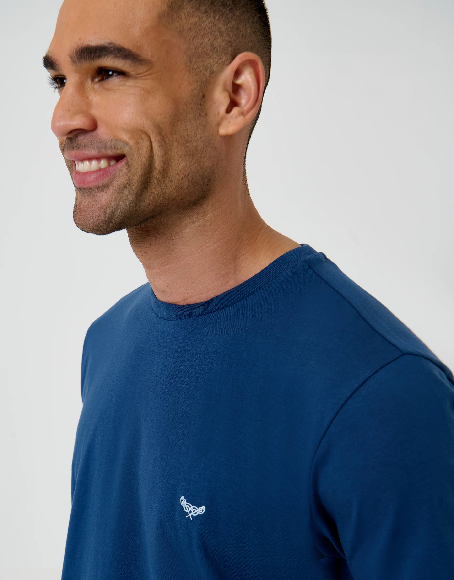 T-Shirt & Shorts Pyjama Set in Blue Check - Image 4