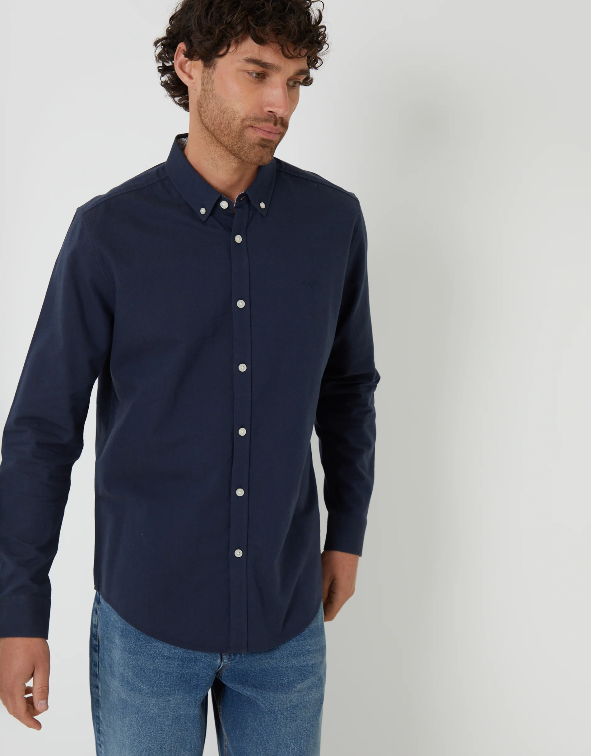 Cotton Long Sleeve Shirt in Blue