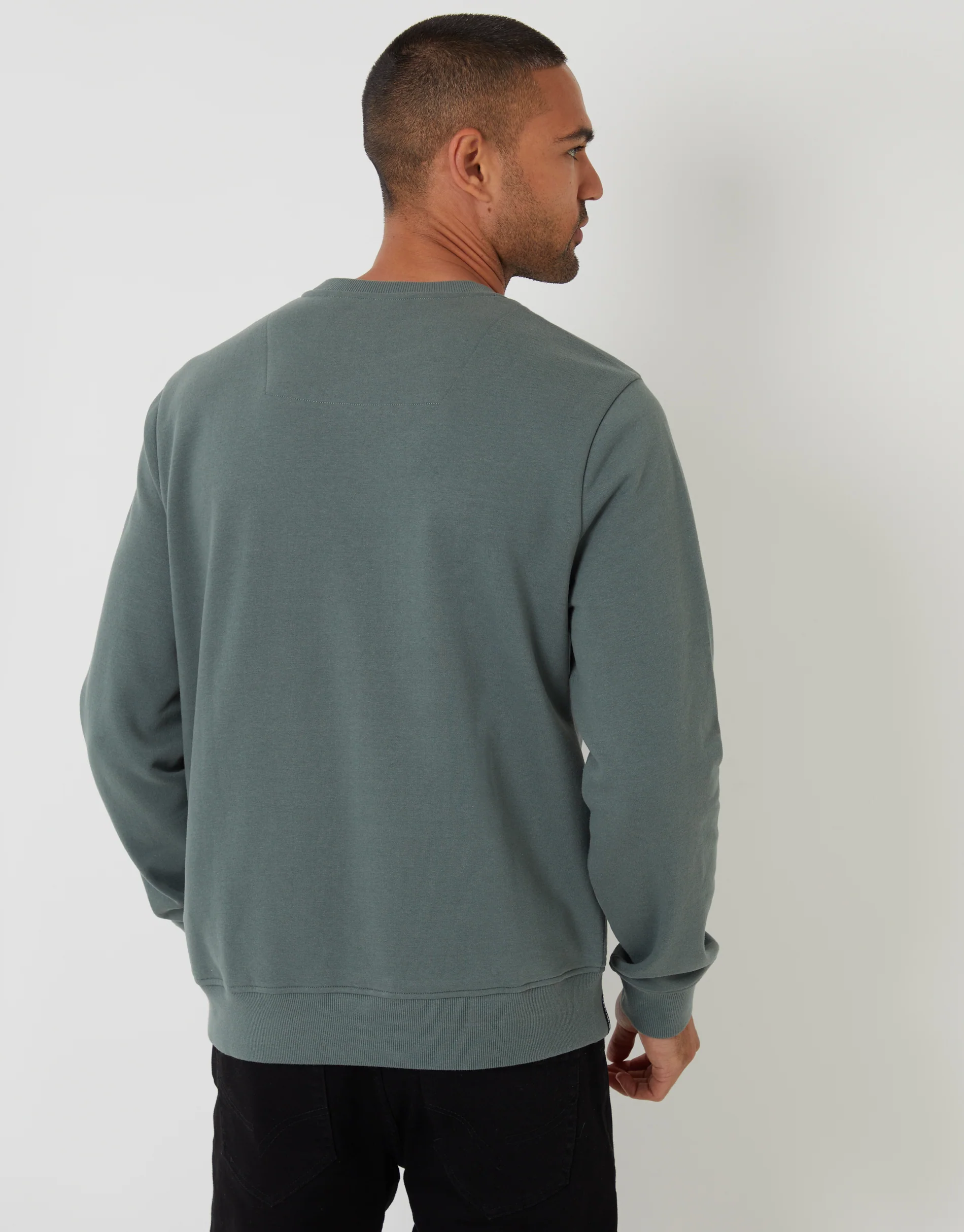 Crew Neck Sweatshirt in Blue - Image 2